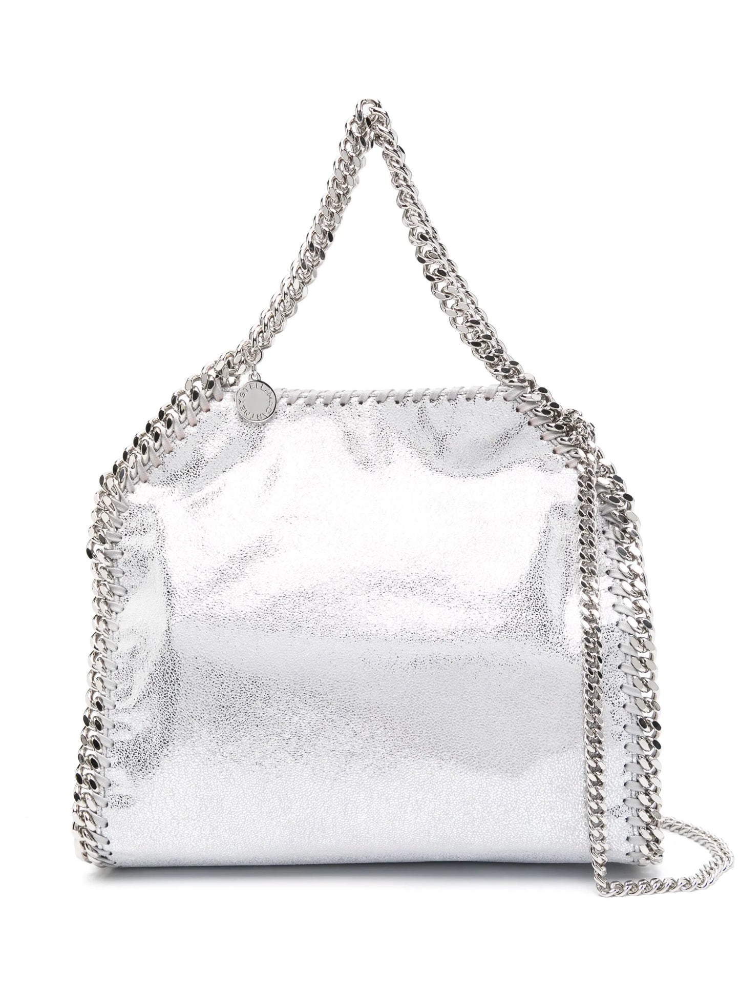 Falabella metallic-finish tote bag