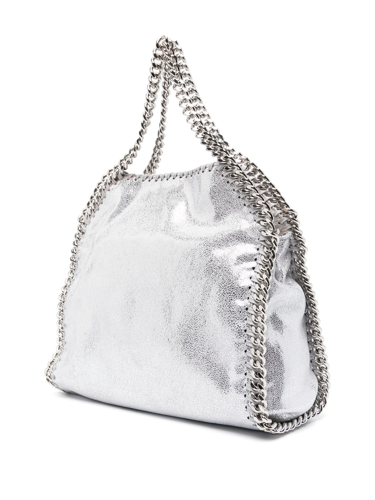 Falabella metallic-finish tote bag
