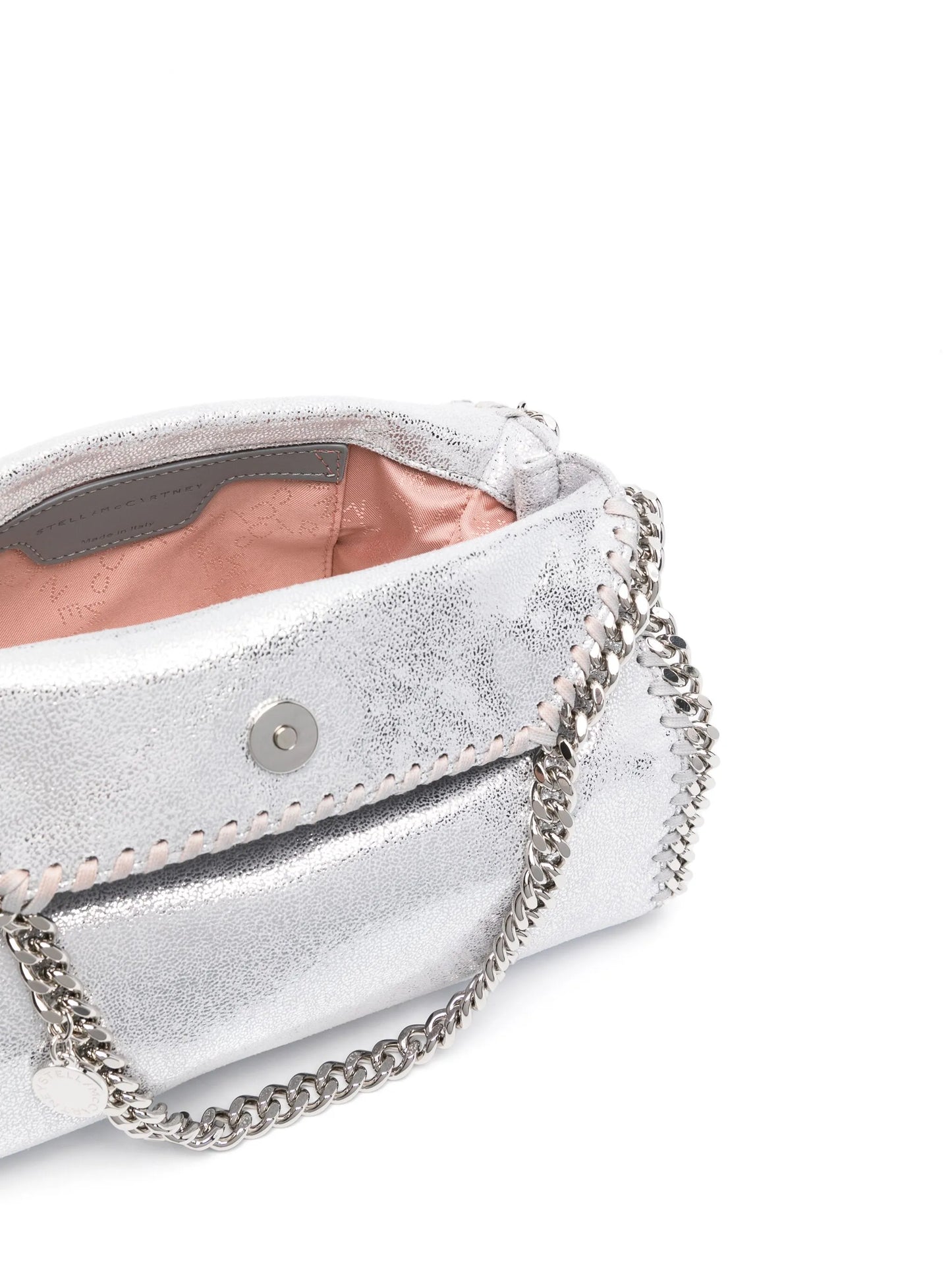 Falabella metallic-finish tote bag