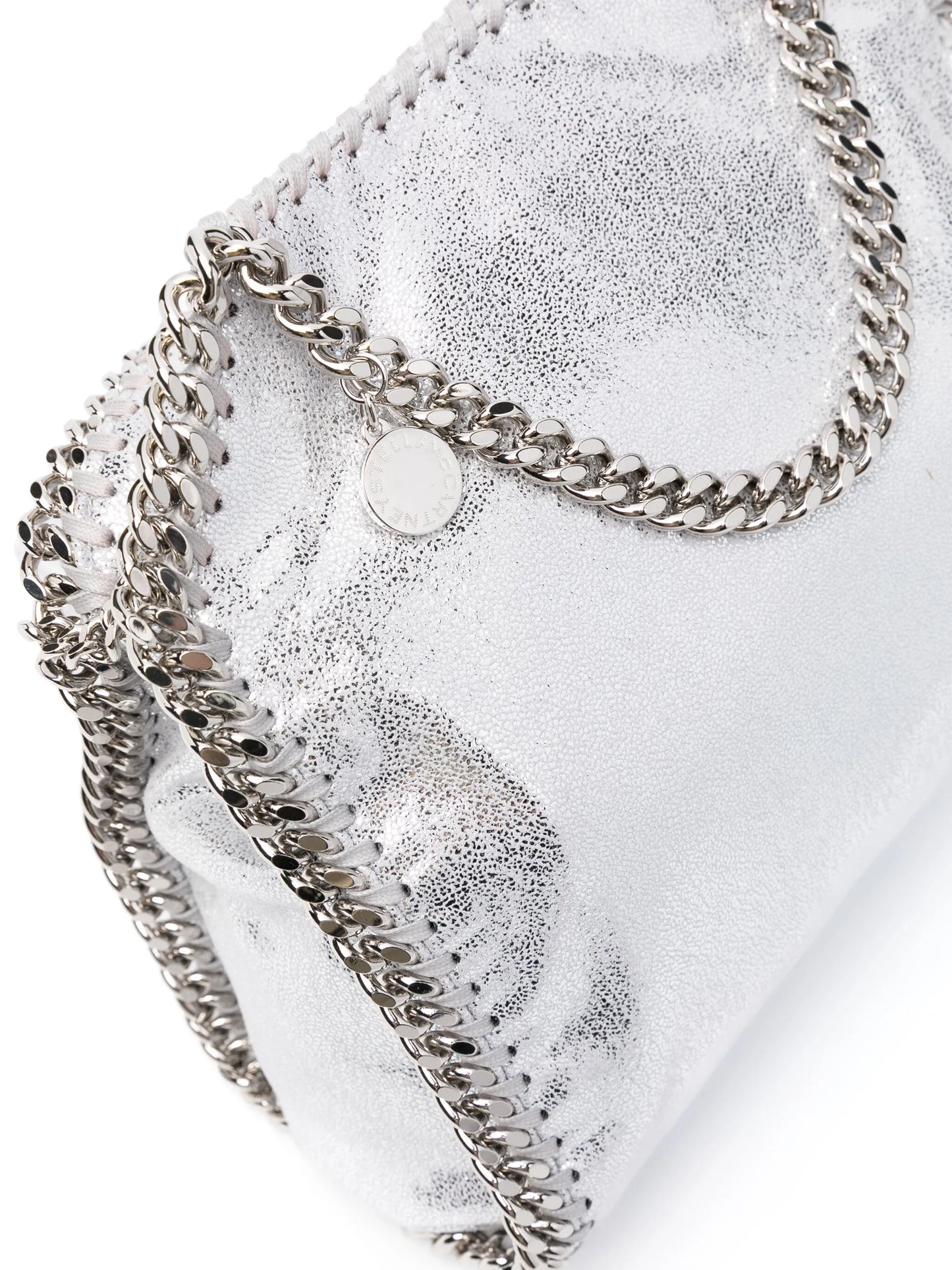 Falabella metallic-finish tote bag