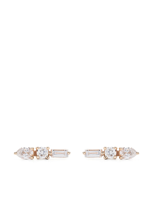 14kt yellow gold Alexa Jordyn diamond earrings