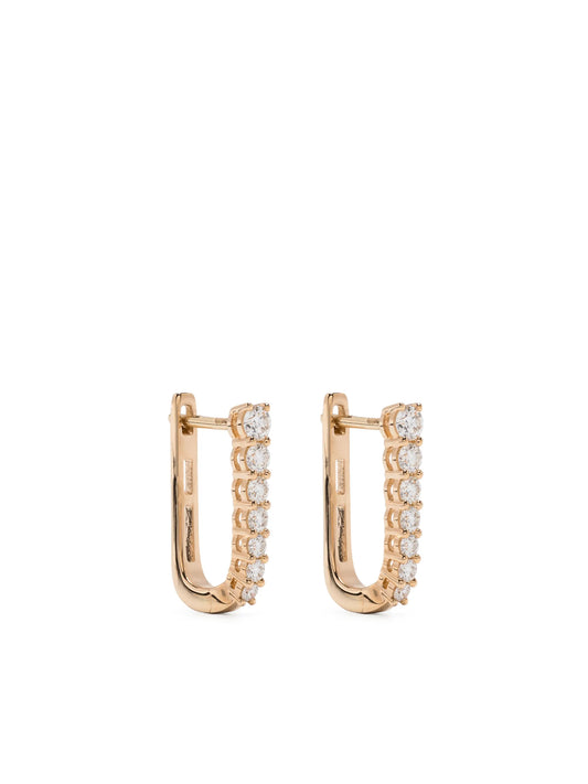 14kt yellow gold Ava Bea diamond hoop earrings