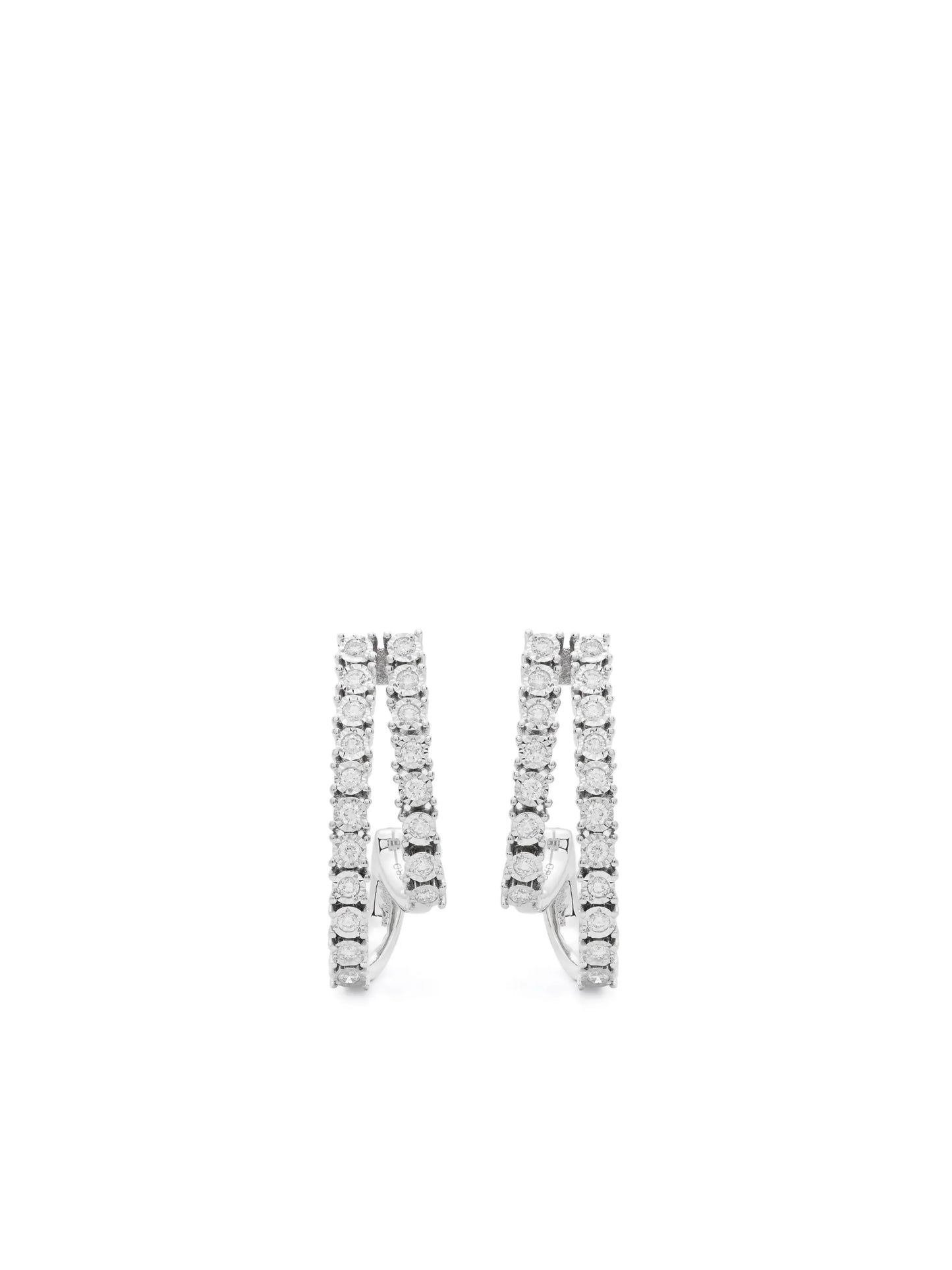 14kt white gold Ava Bea diamond hoop earring