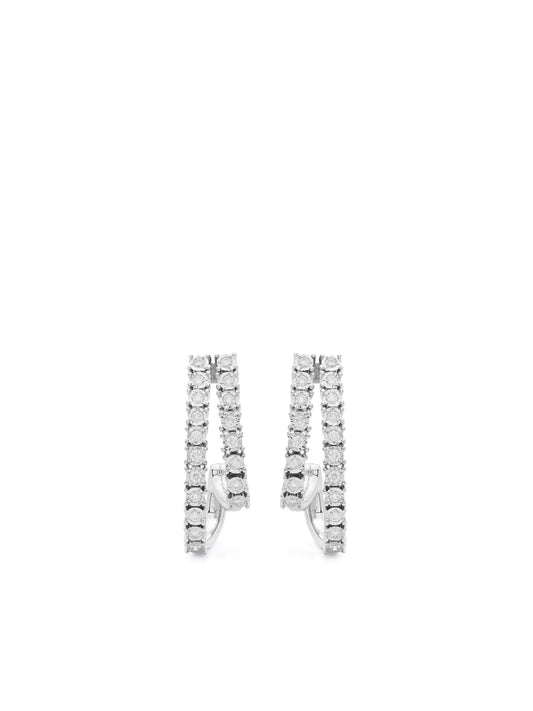 14kt white gold Ava Bea diamond hoop earring