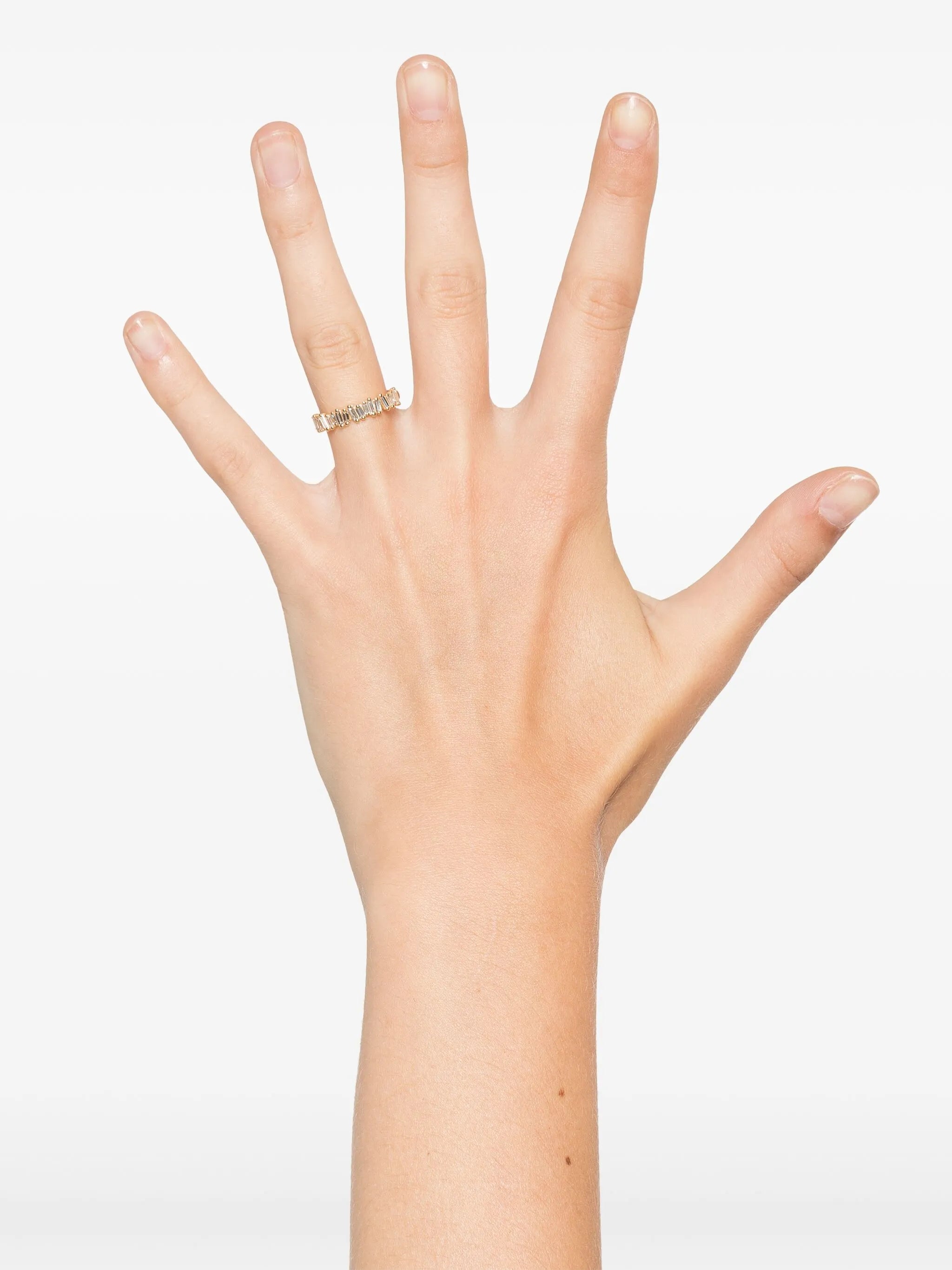 18kt yellow gold Classic diamond stacker ring