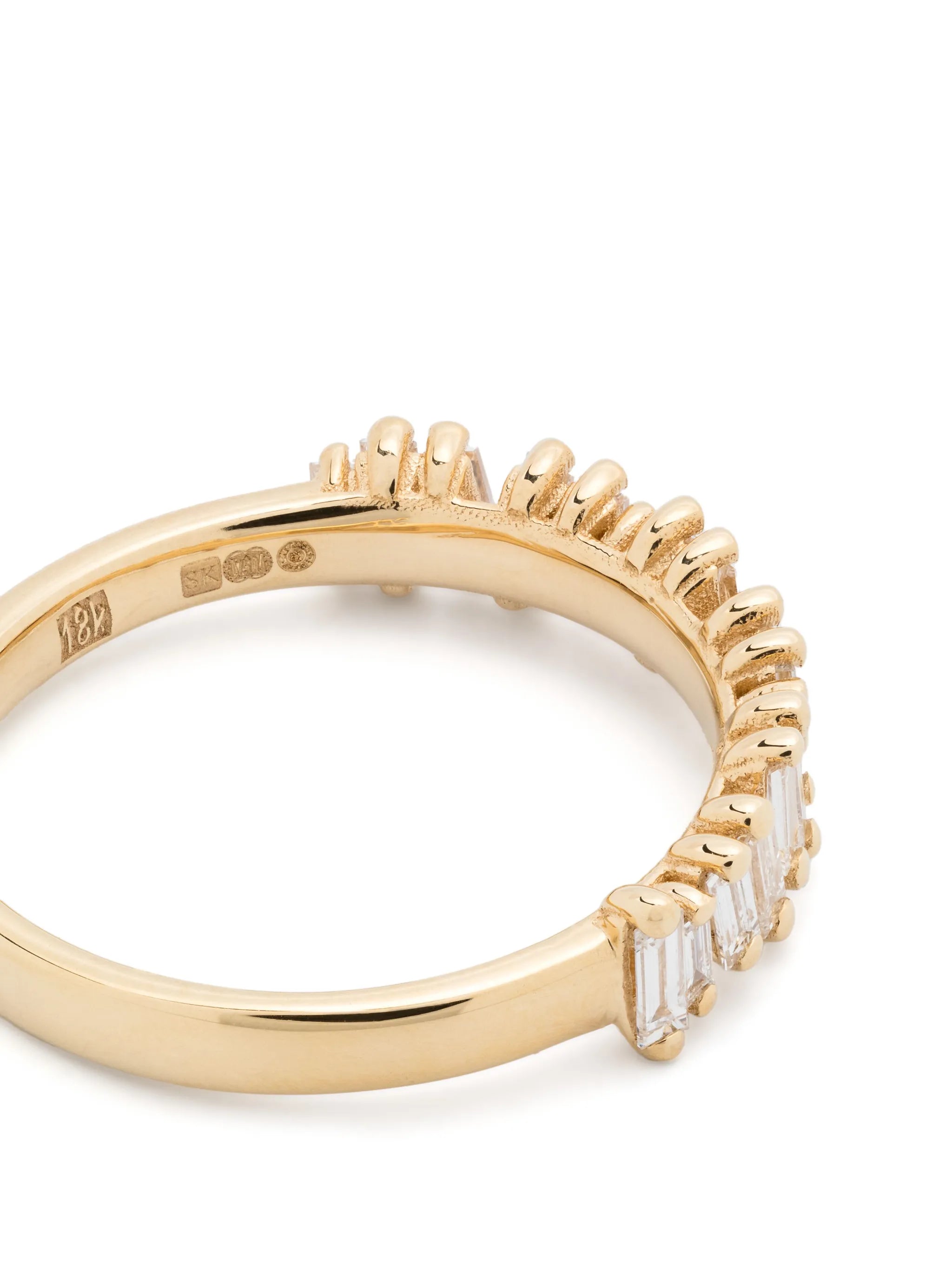 18kt yellow gold Classic diamond stacker ring