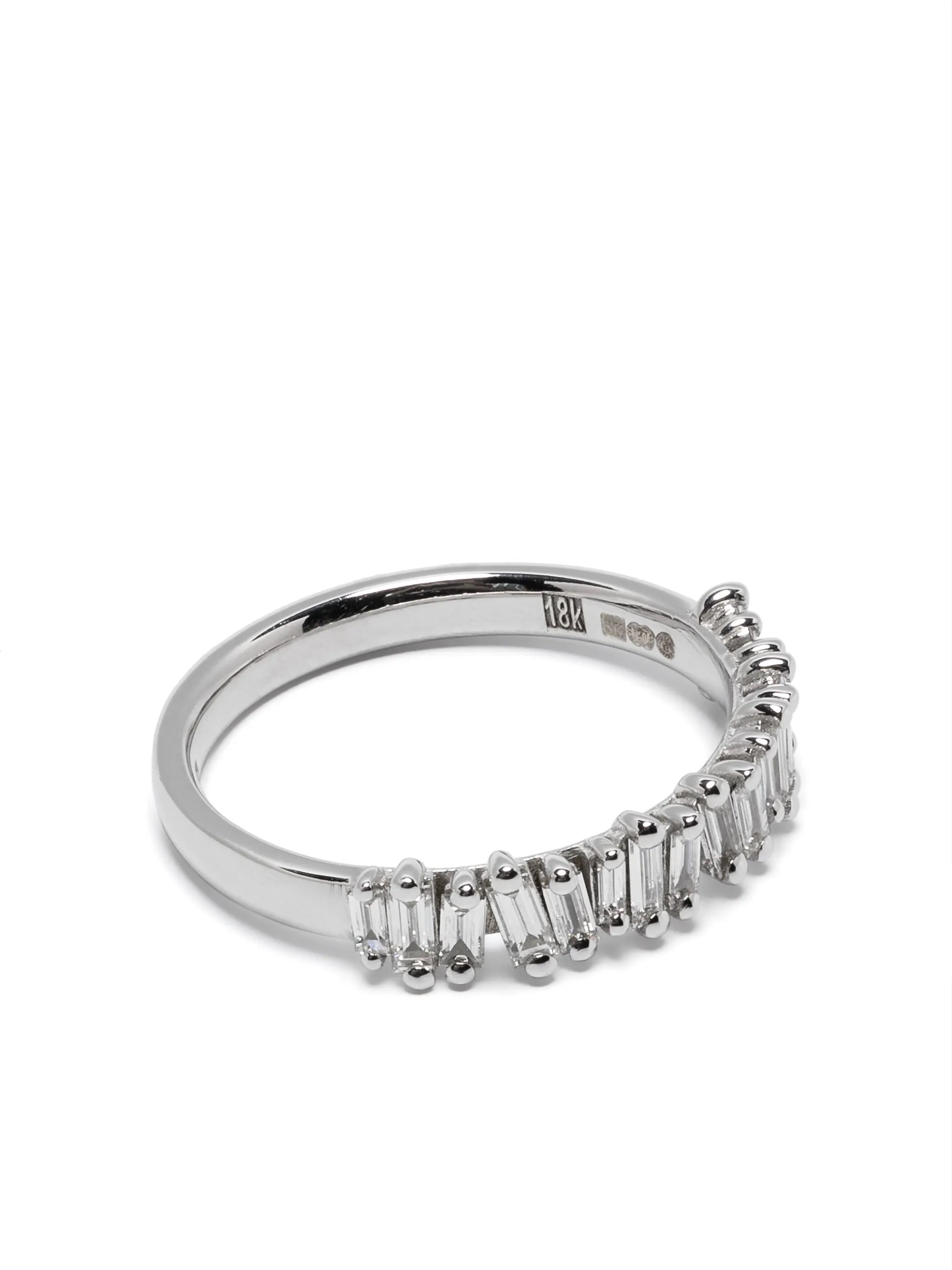 18kt white gold diamonds stacking ring