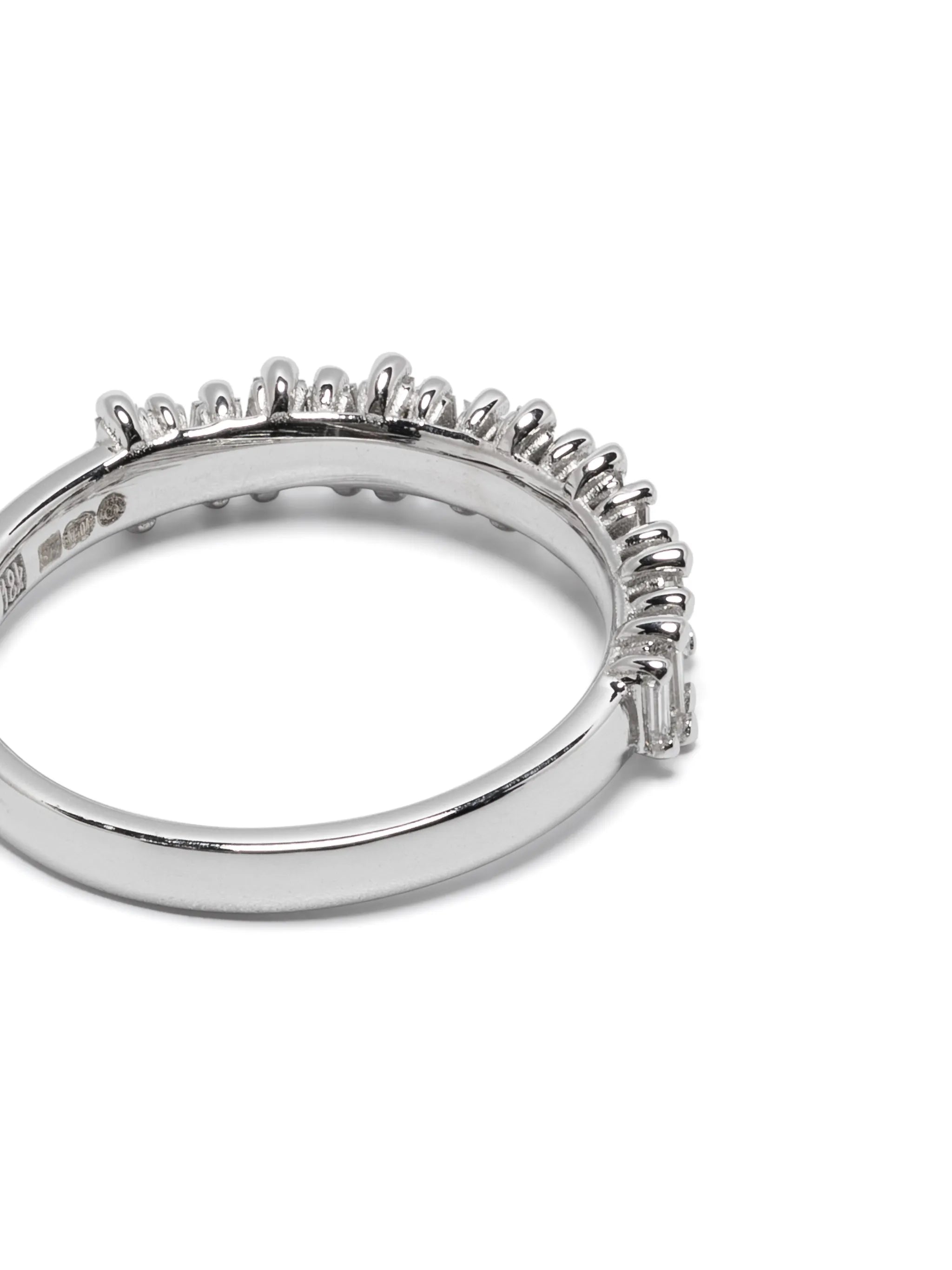 18kt white gold diamonds stacking ring