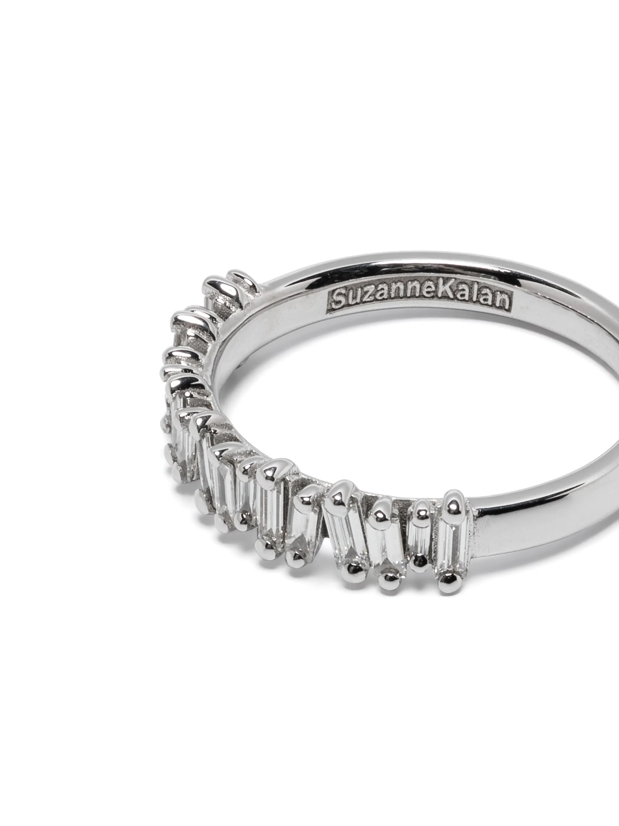 18kt white gold diamonds stacking ring