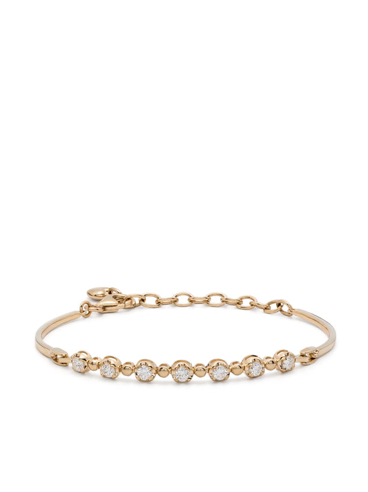 14kt yellow gold large Poppy Rae Pebble Row diamond bracelet