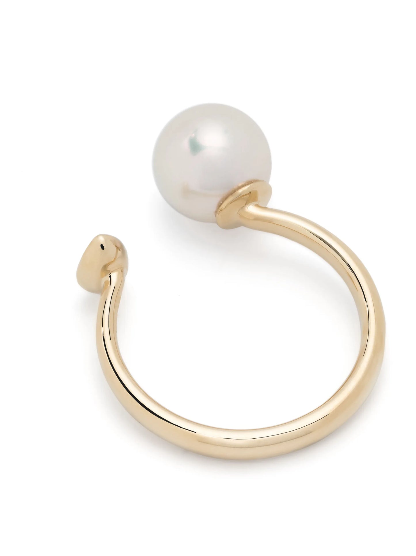 14kt gold Sea Of Beauty pearl and diamond open ring