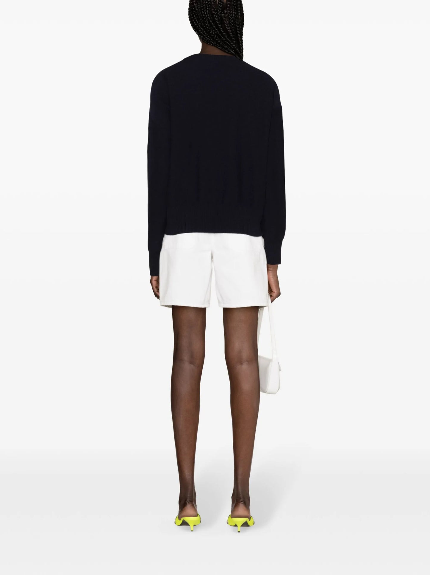logo-embroidered fine-knit jumper