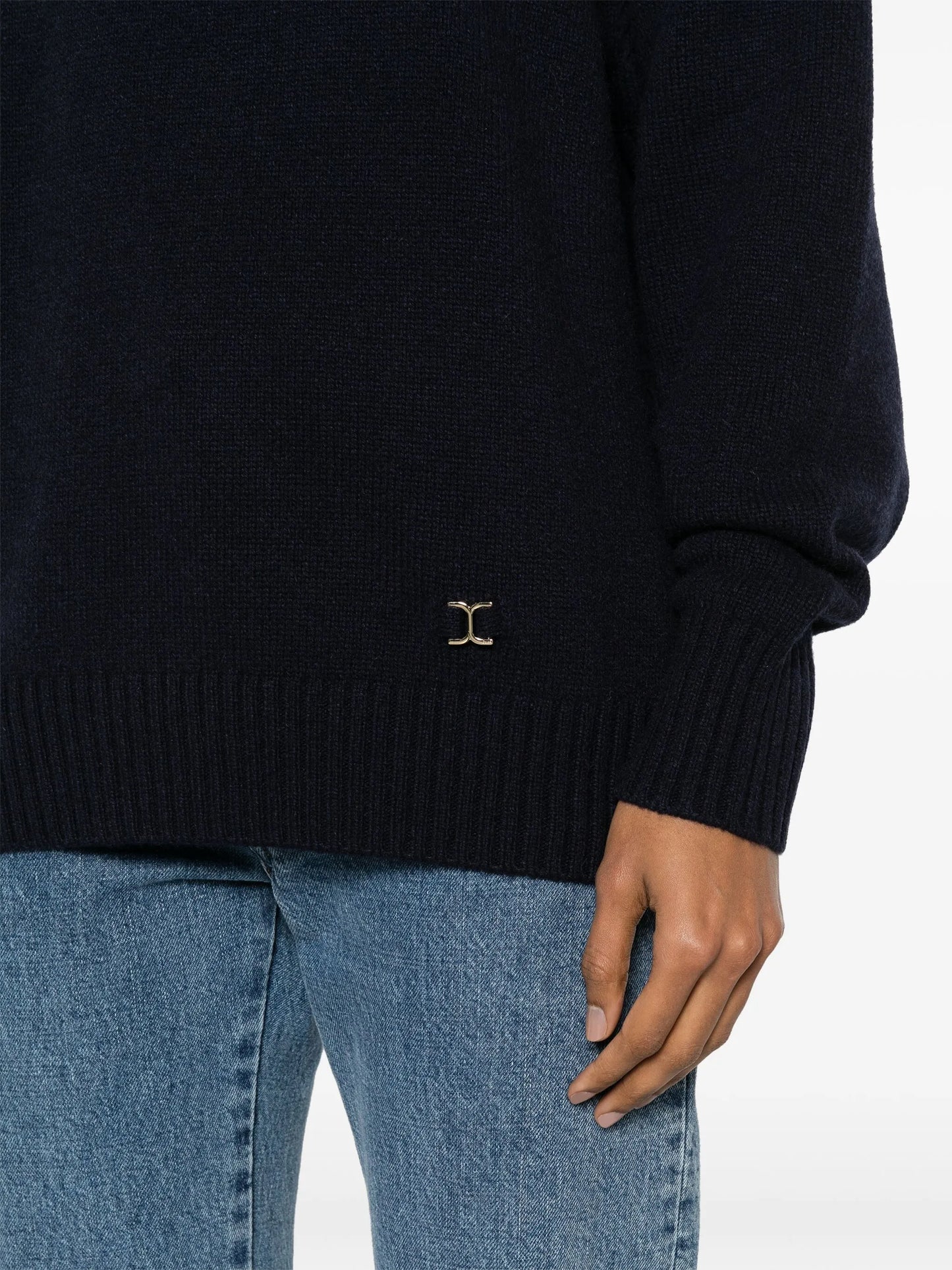 Marcie-plaque cashmere blend jumper
