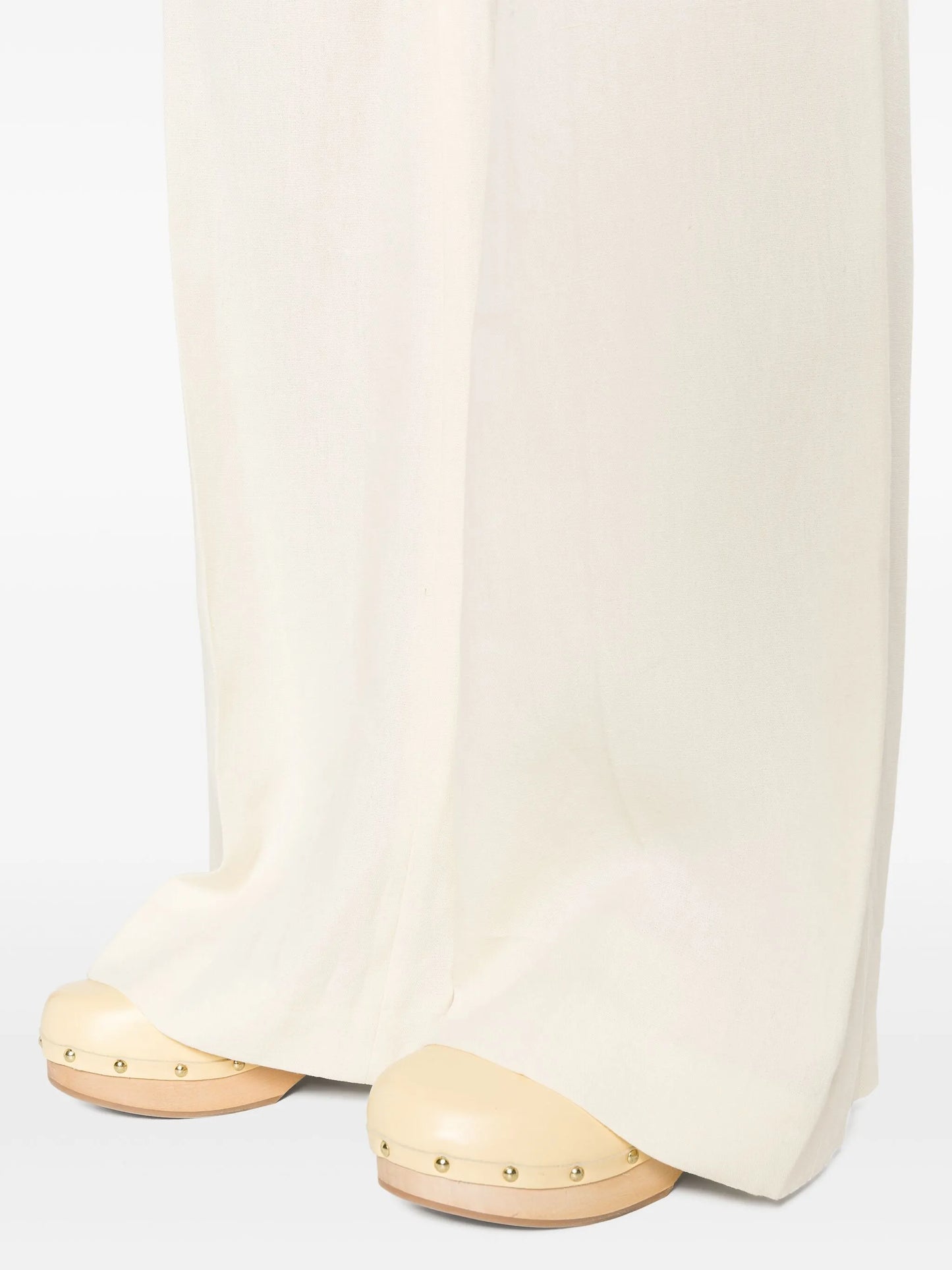 wide-leg linen trousers