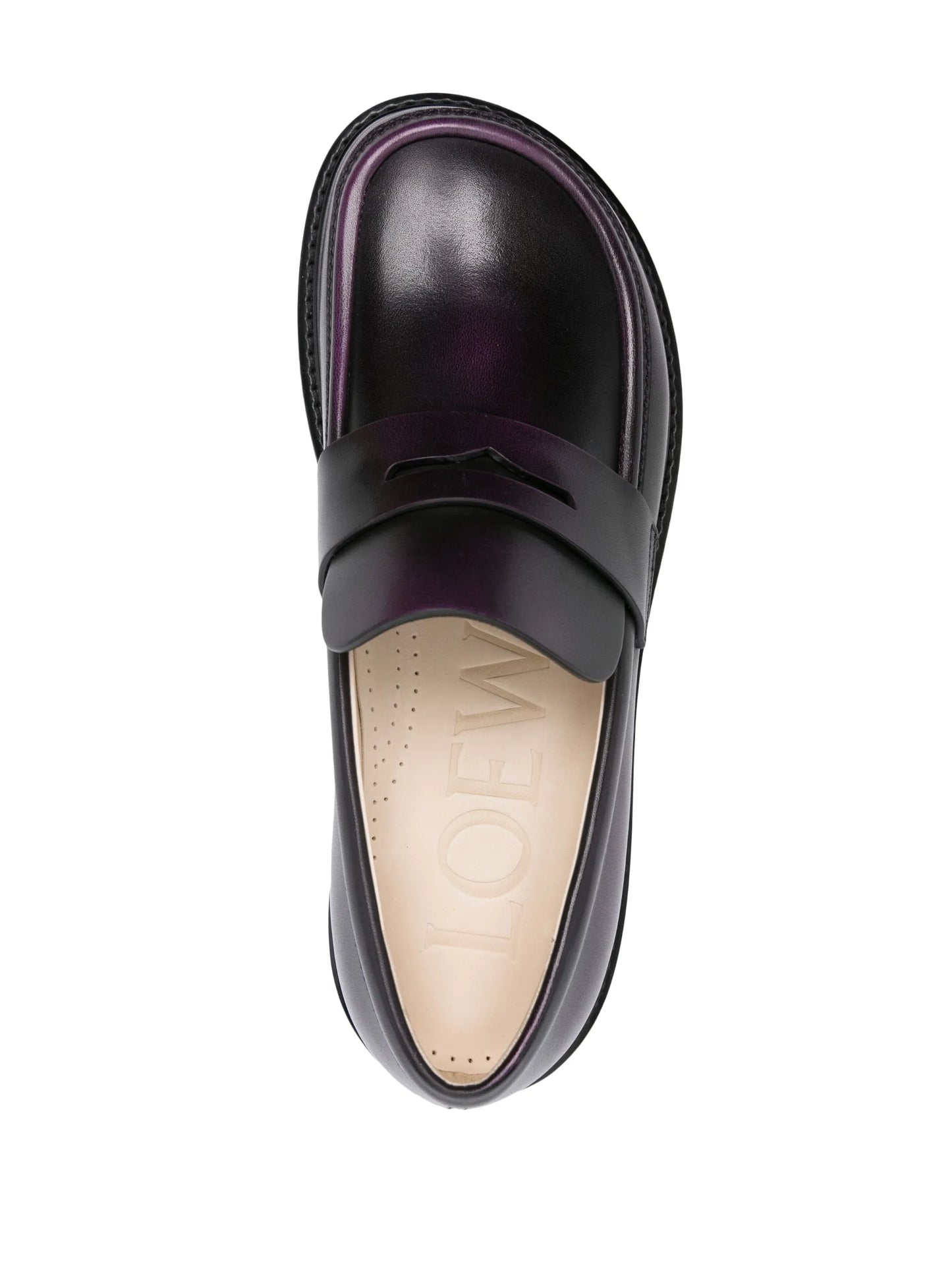 Blaze faded-effect leather loafer