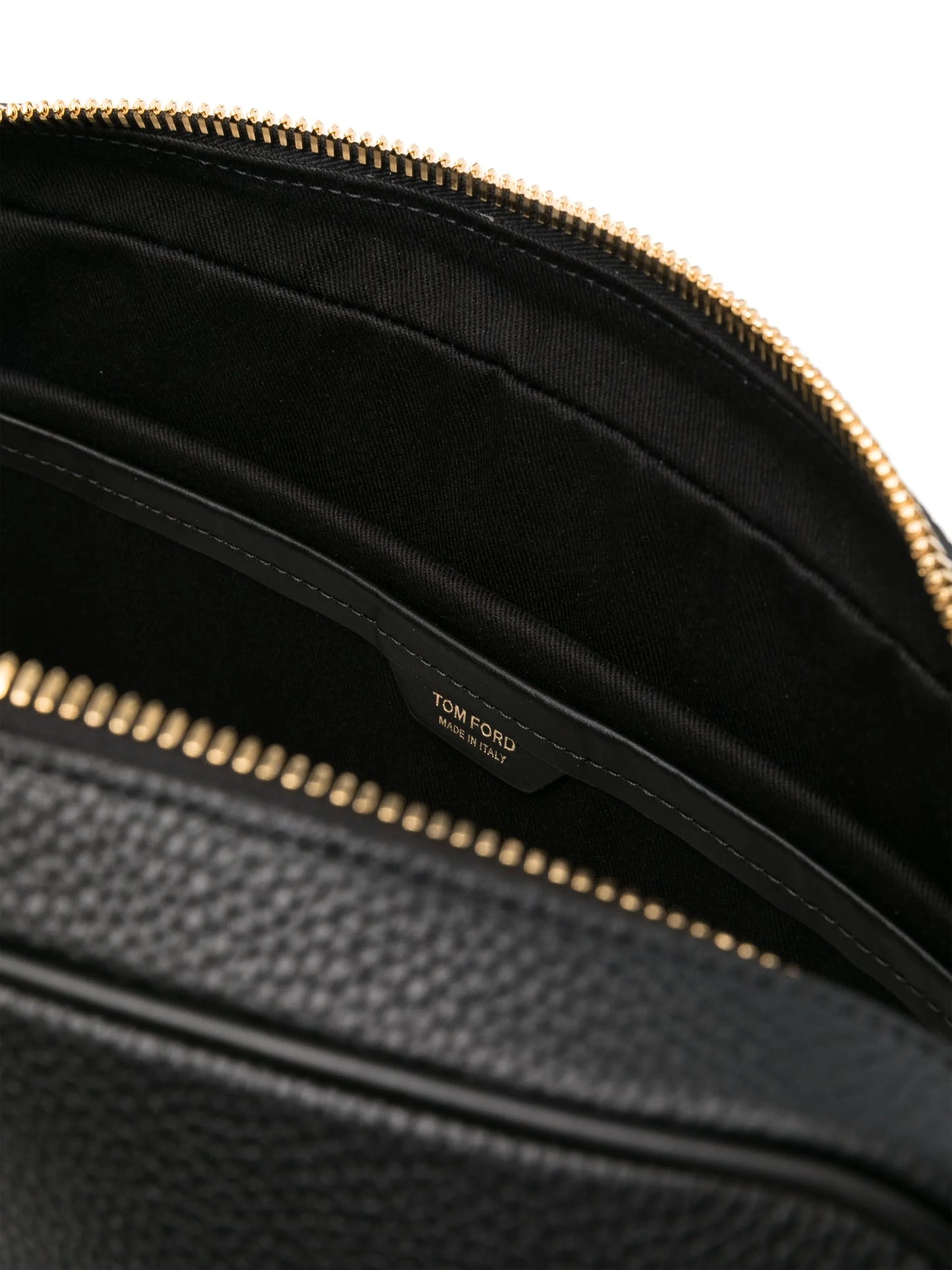 logo-patch leather briefcase