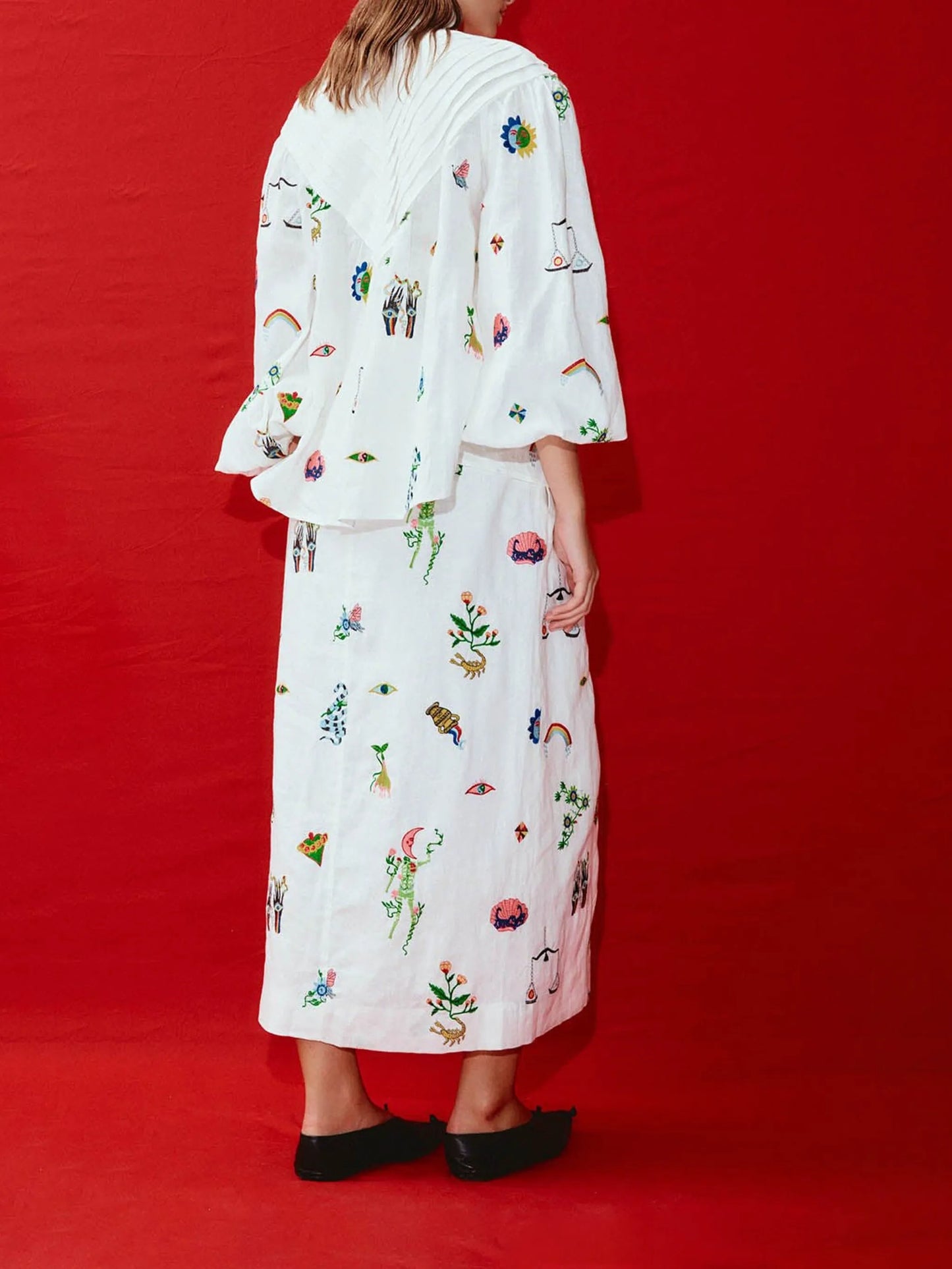 Atticus motif-embroidered shirt
