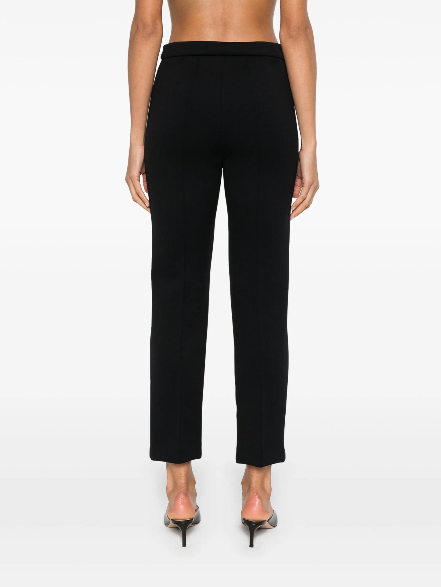 seam-detail trousers