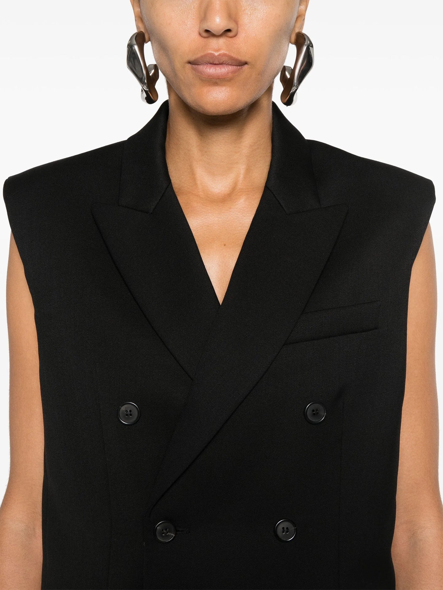 double-breasted gilet