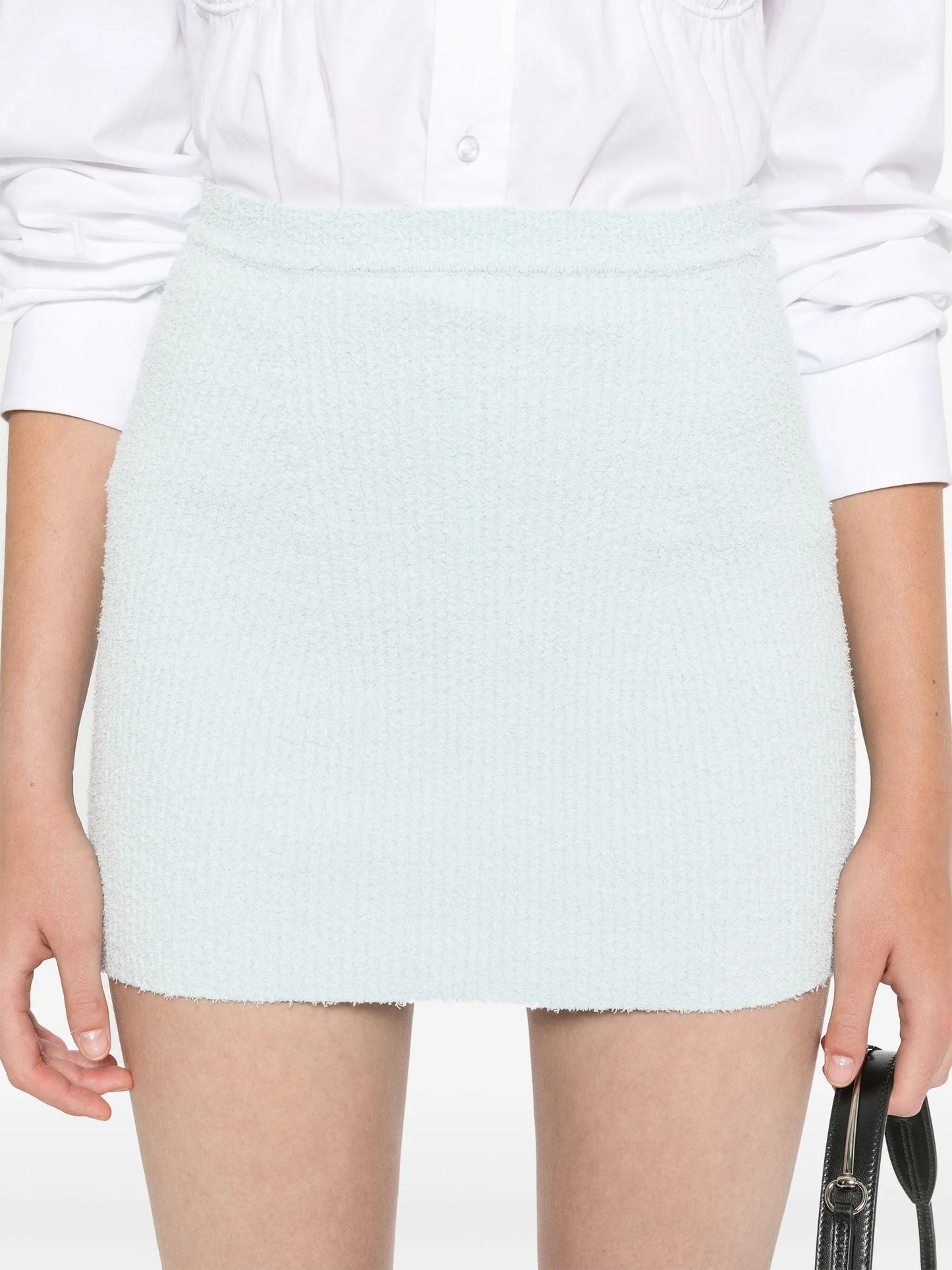 towelling-finish mini skirt