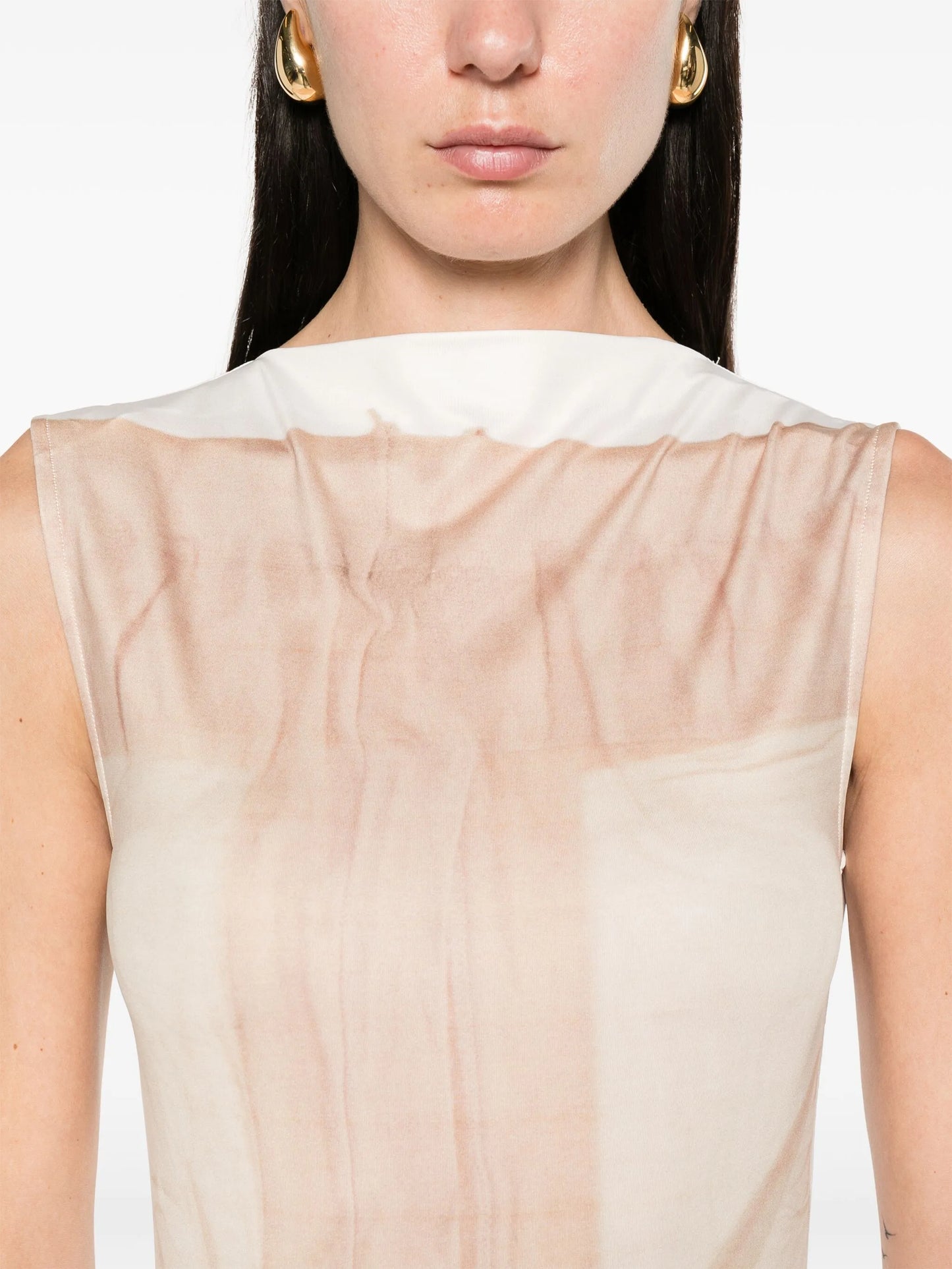 mock-neck maxi dress
