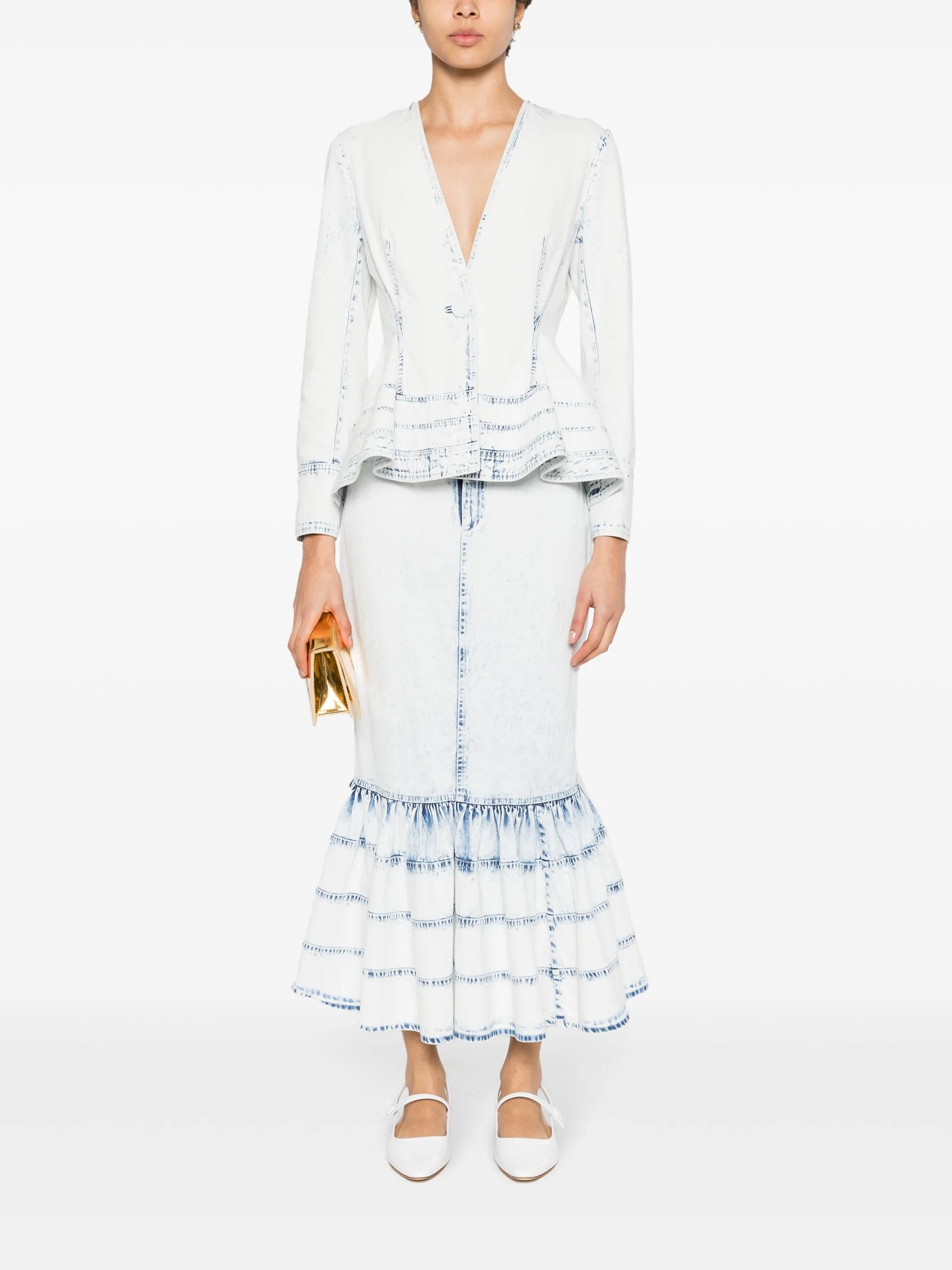 Noelani denim midi skirt