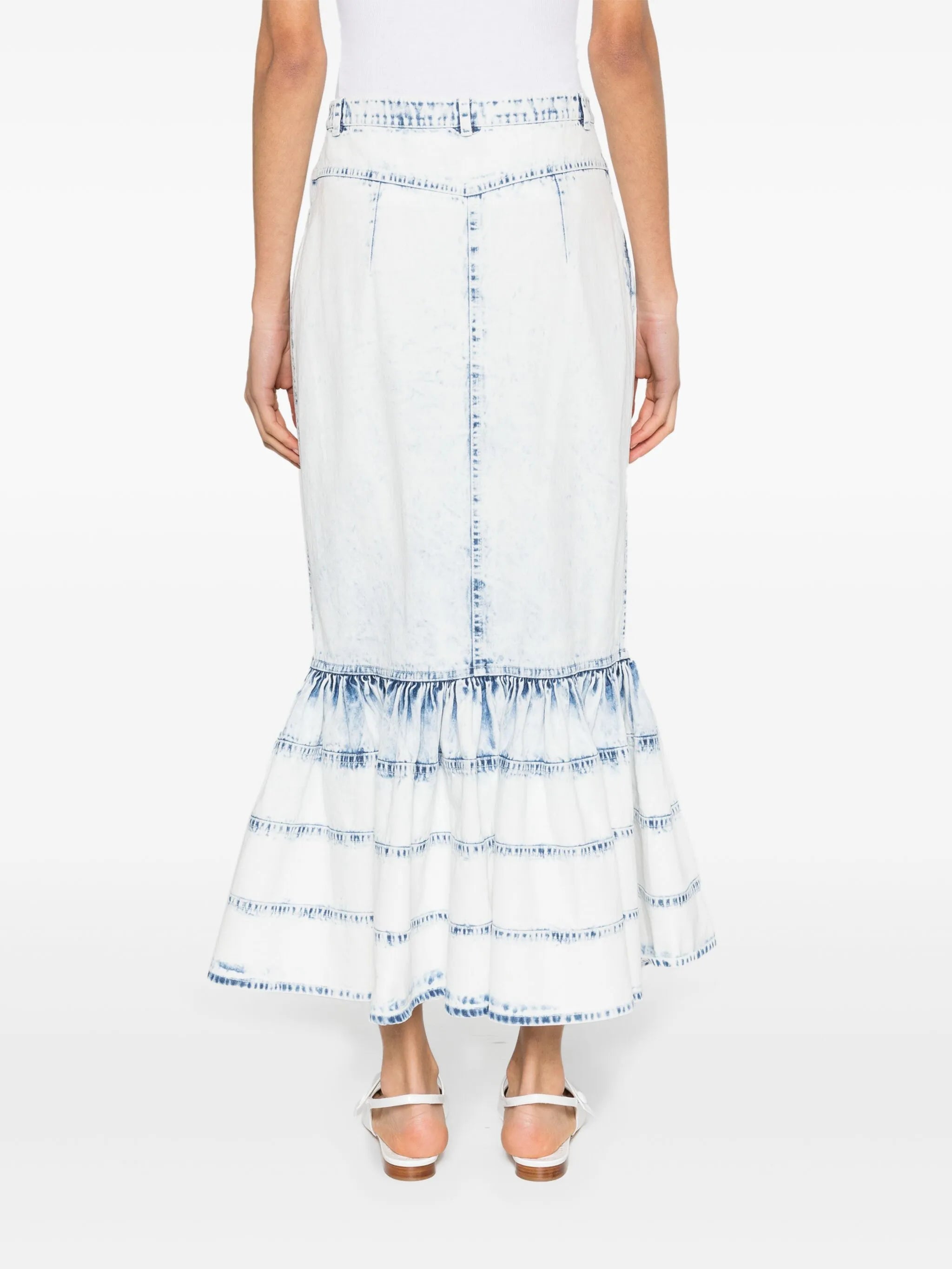 Noelani denim midi skirt