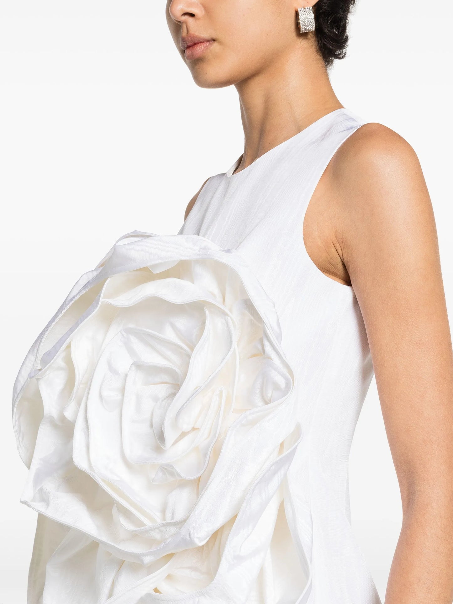 Aphrodite floral-appliqué midi dress