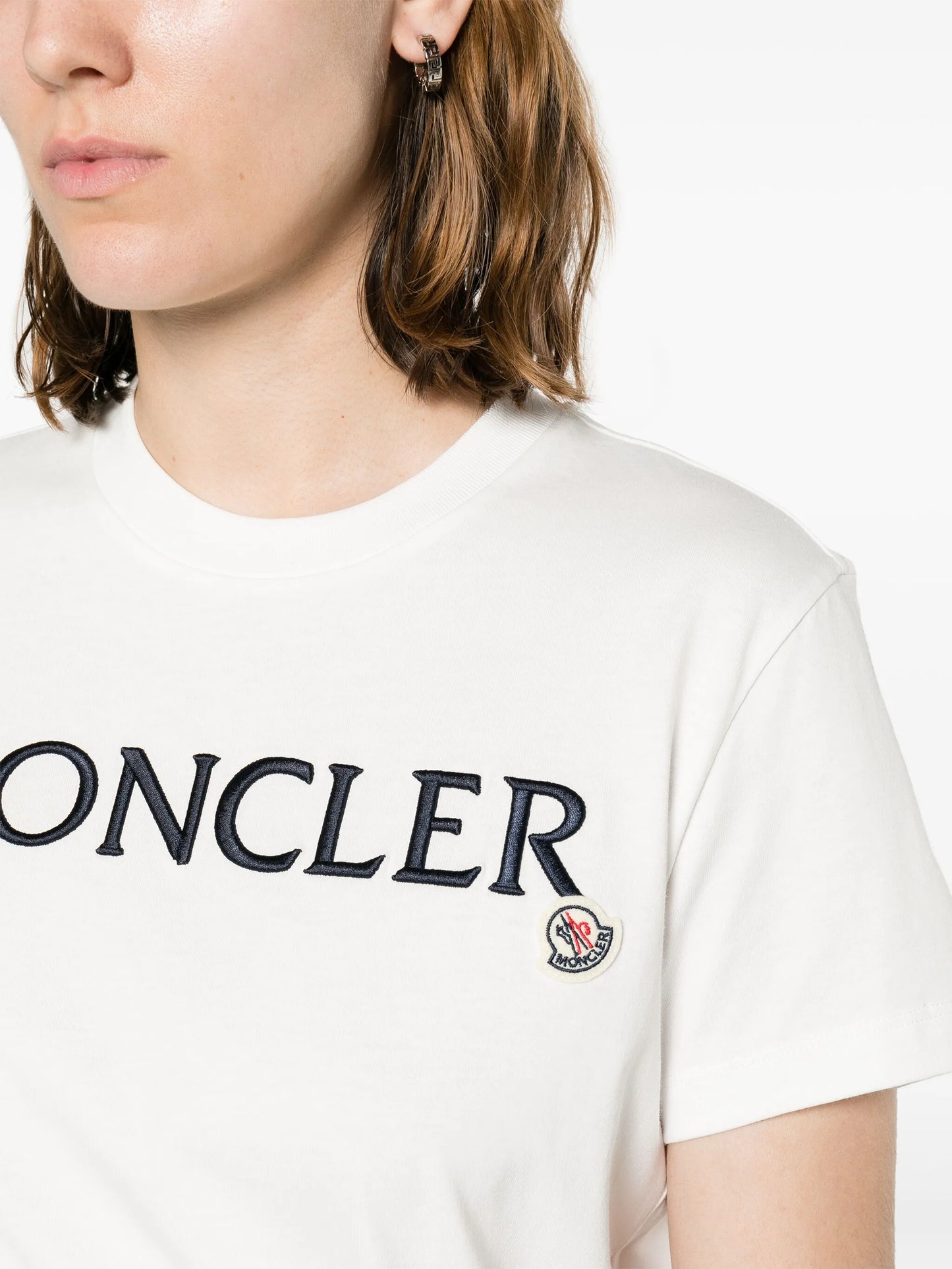 logo-embroidered cotton T-shirt