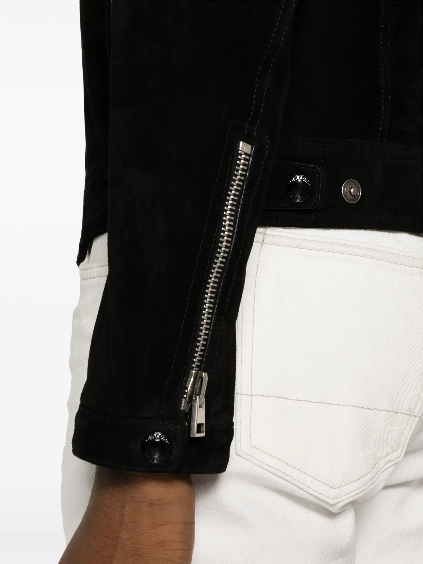 zip-up suede shirt jacket