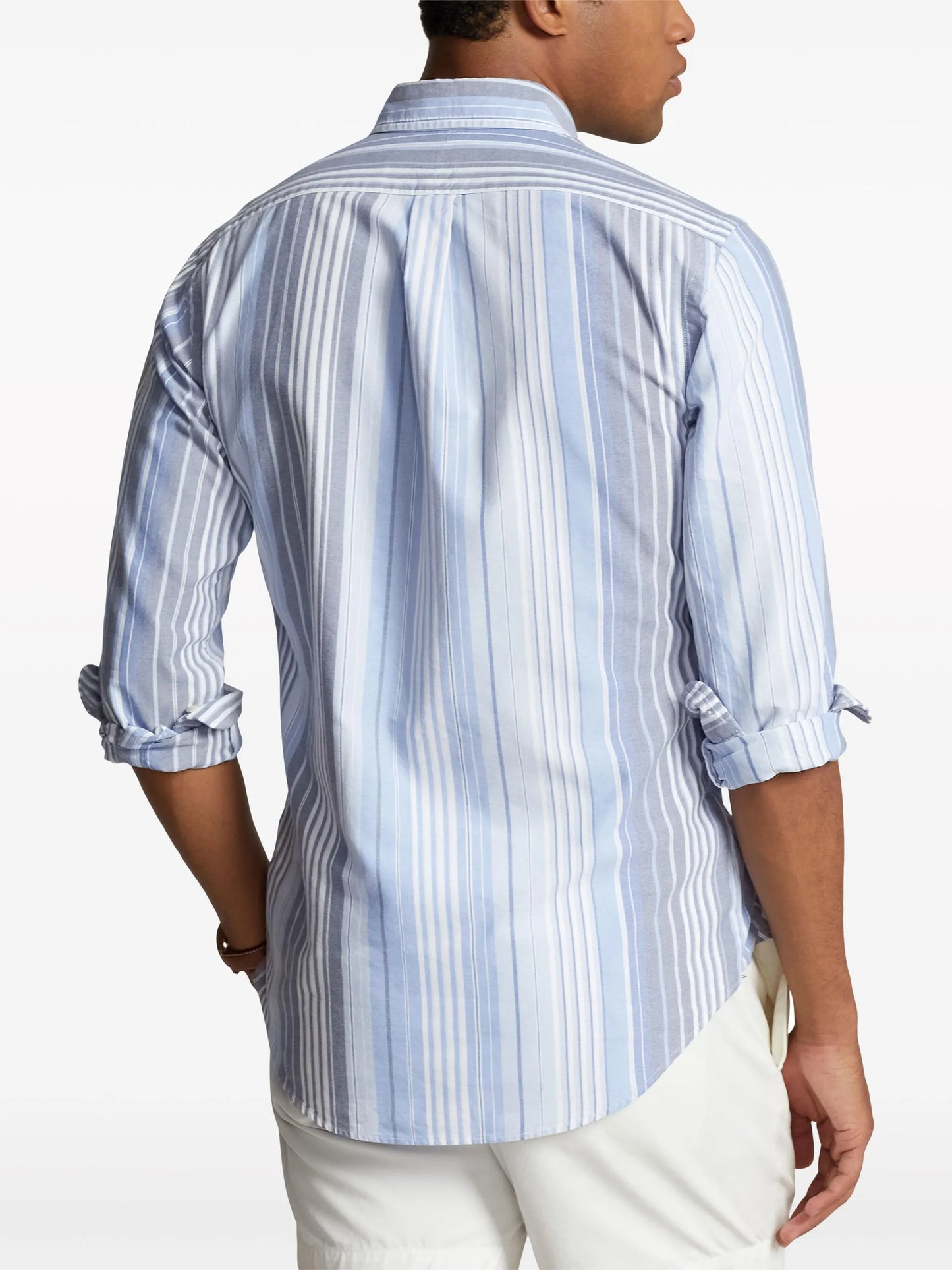stripe-pattern cotton shirt