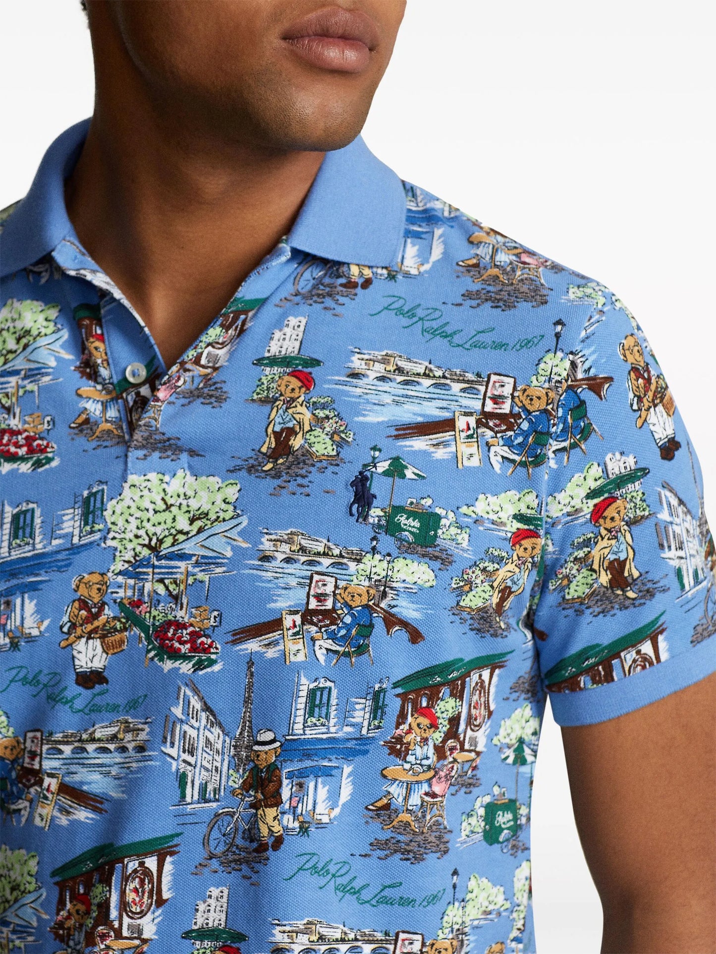 Polo Bear Paris cotton polo shirt