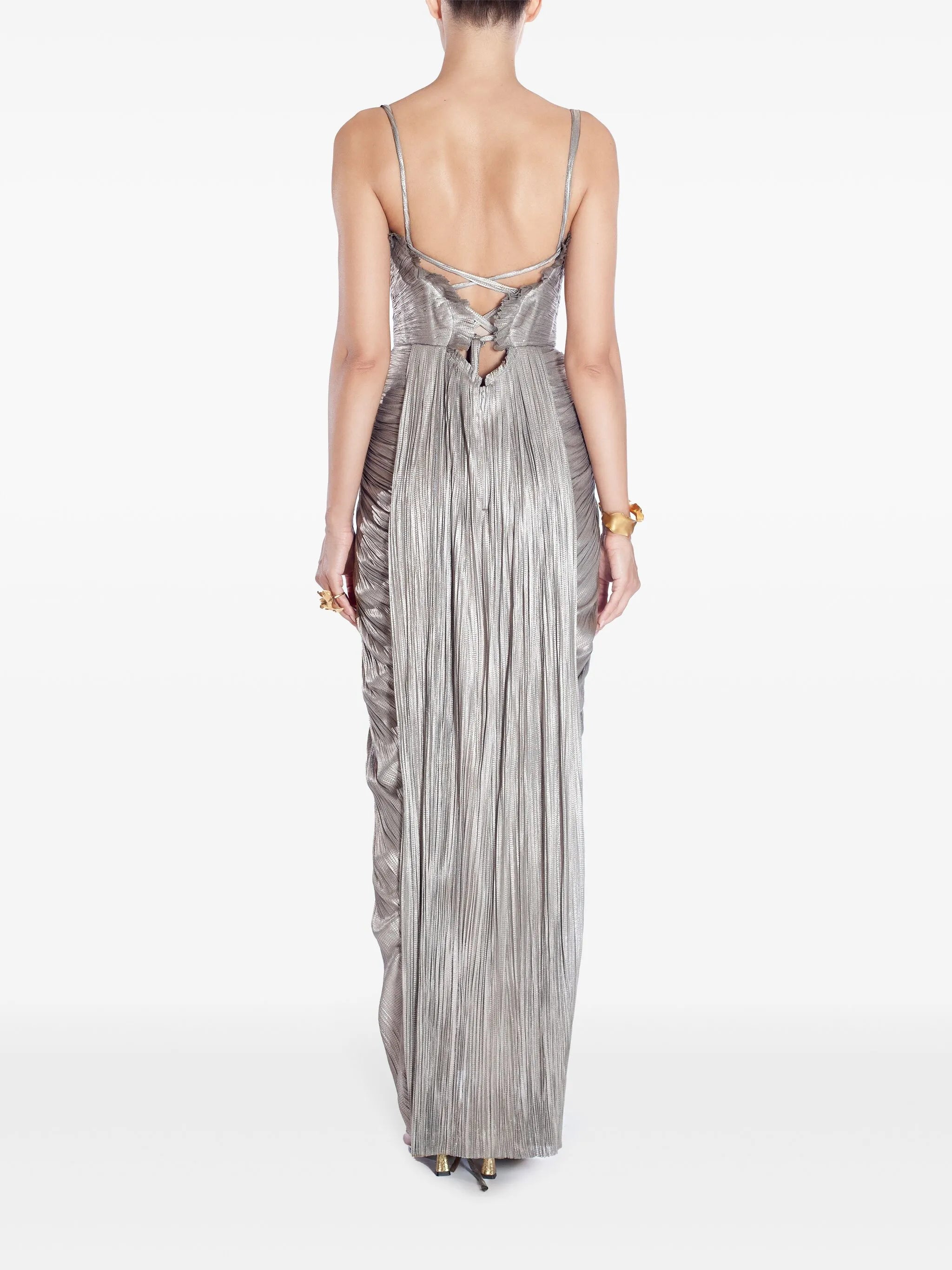 Noemie corset slit gown
