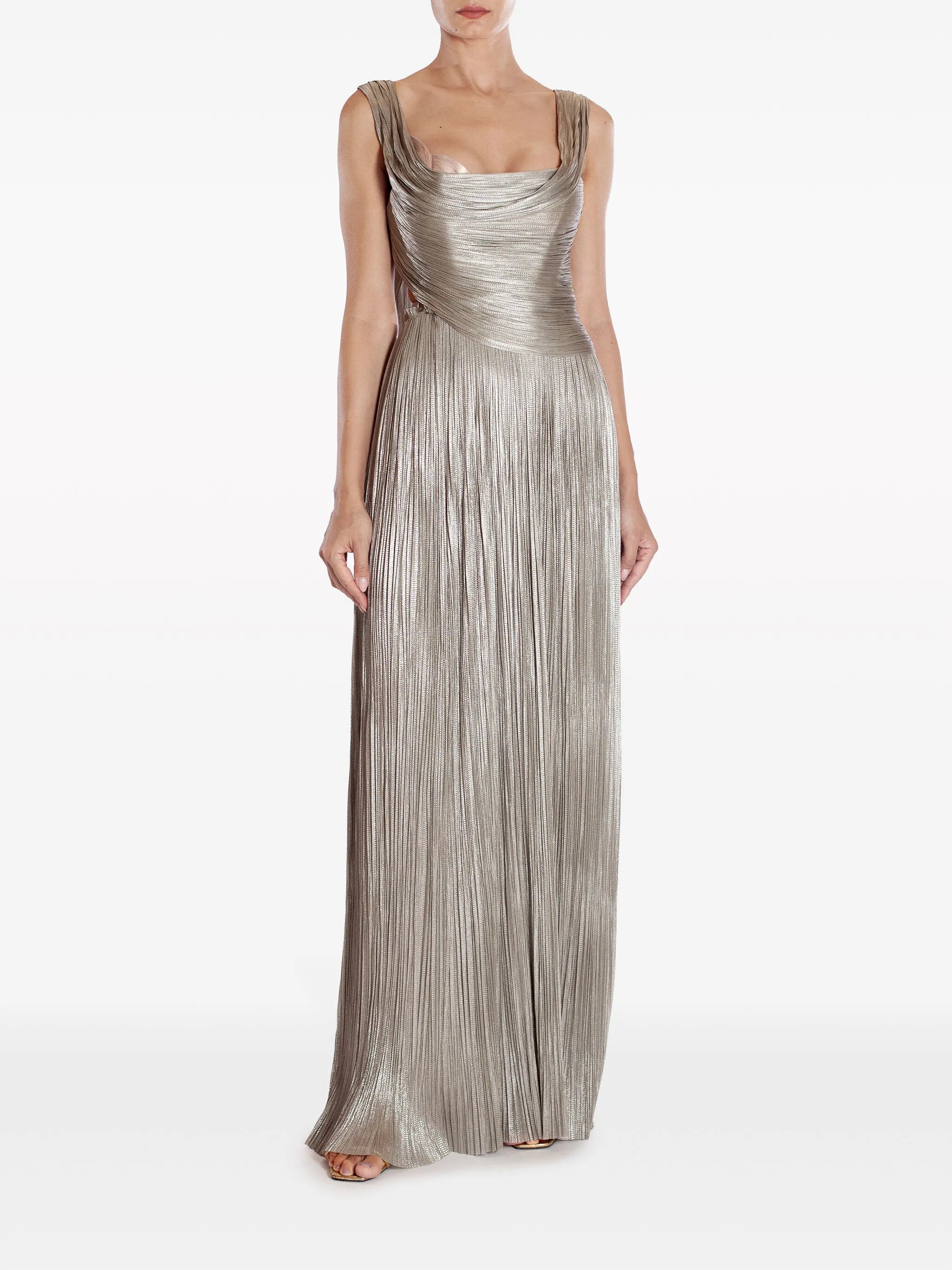 Serene draped gown