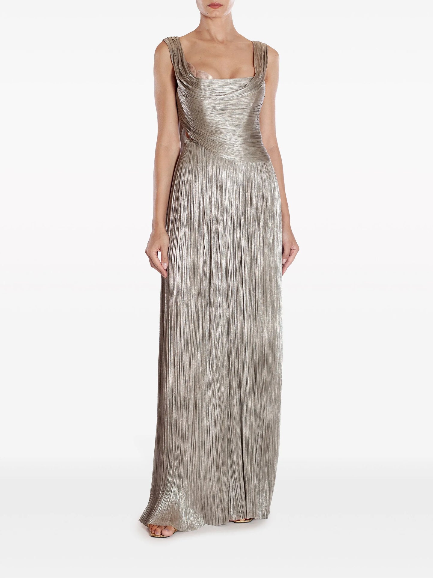 Serene draped gown