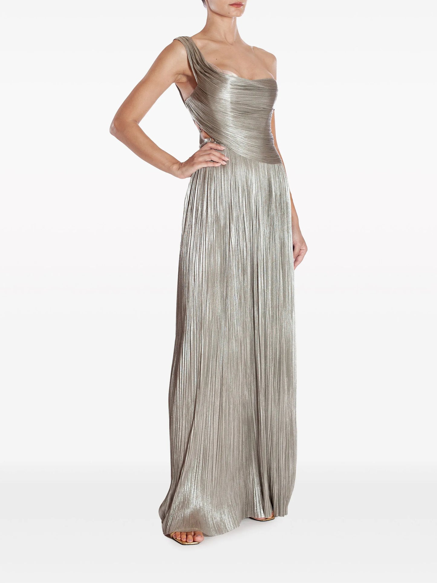 Serene draped gown