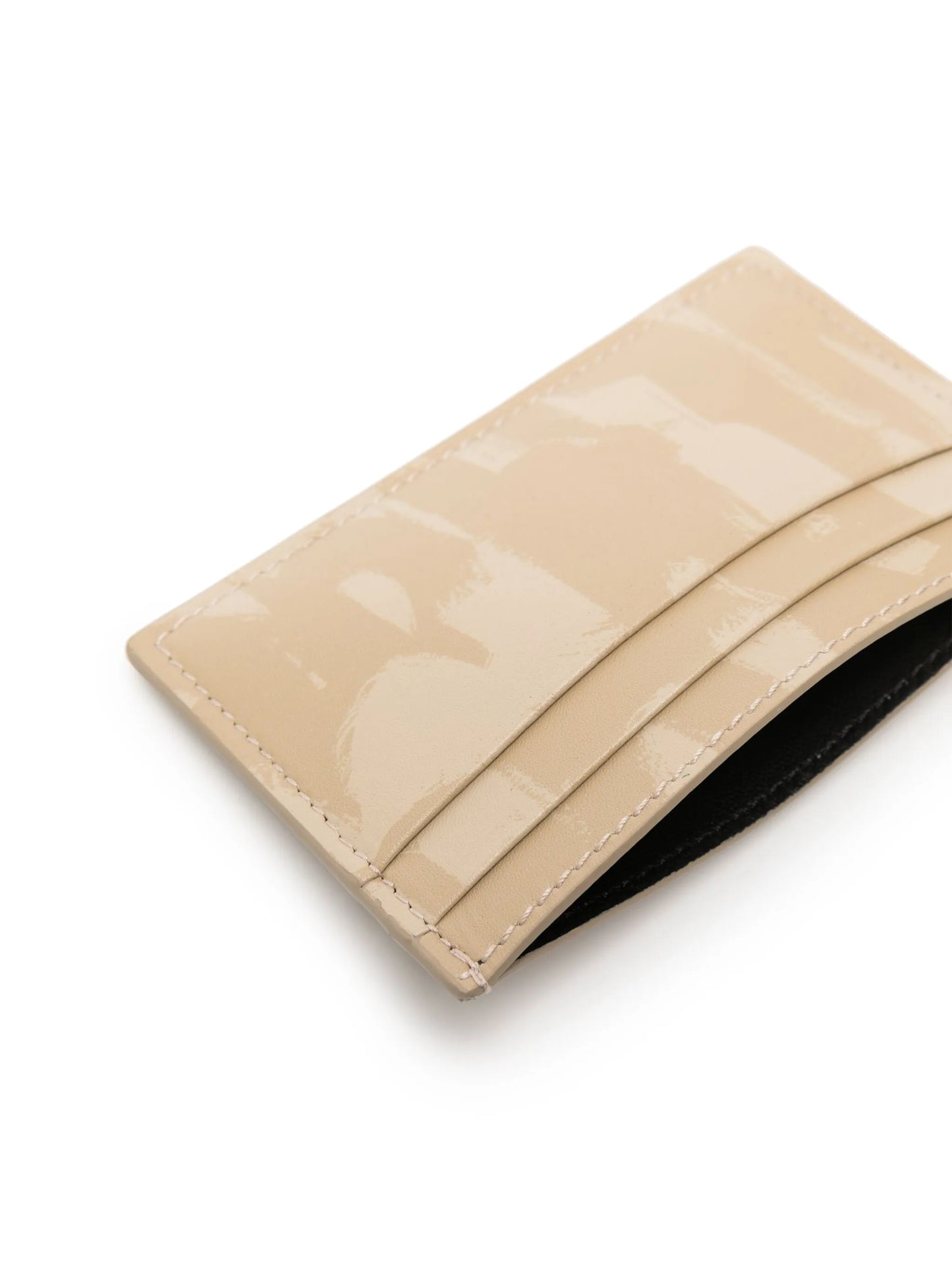 Graffiti-print leather cardholder