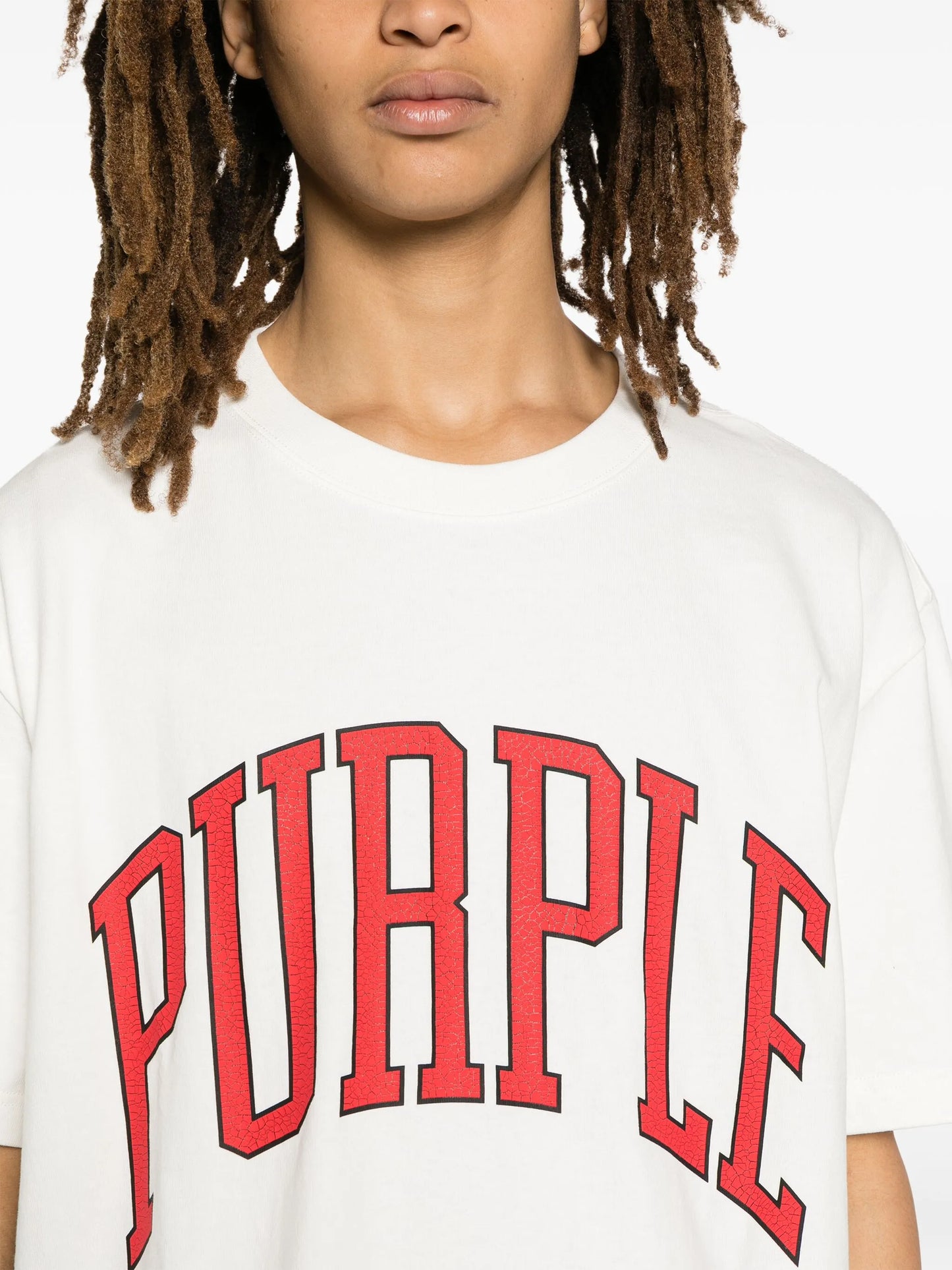 Collegiate logo-flocked T-shirt
