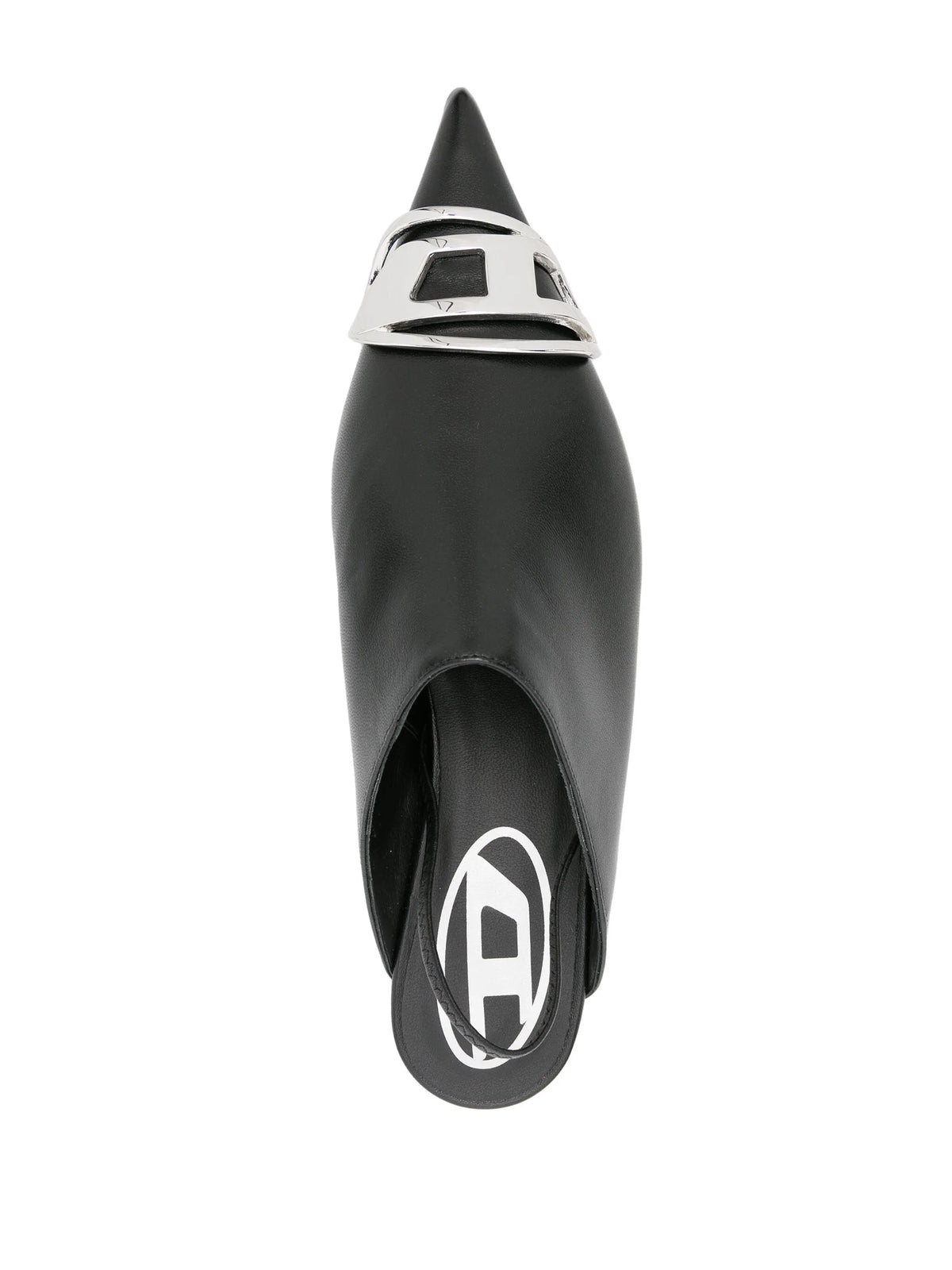logo-plaque leather pumps