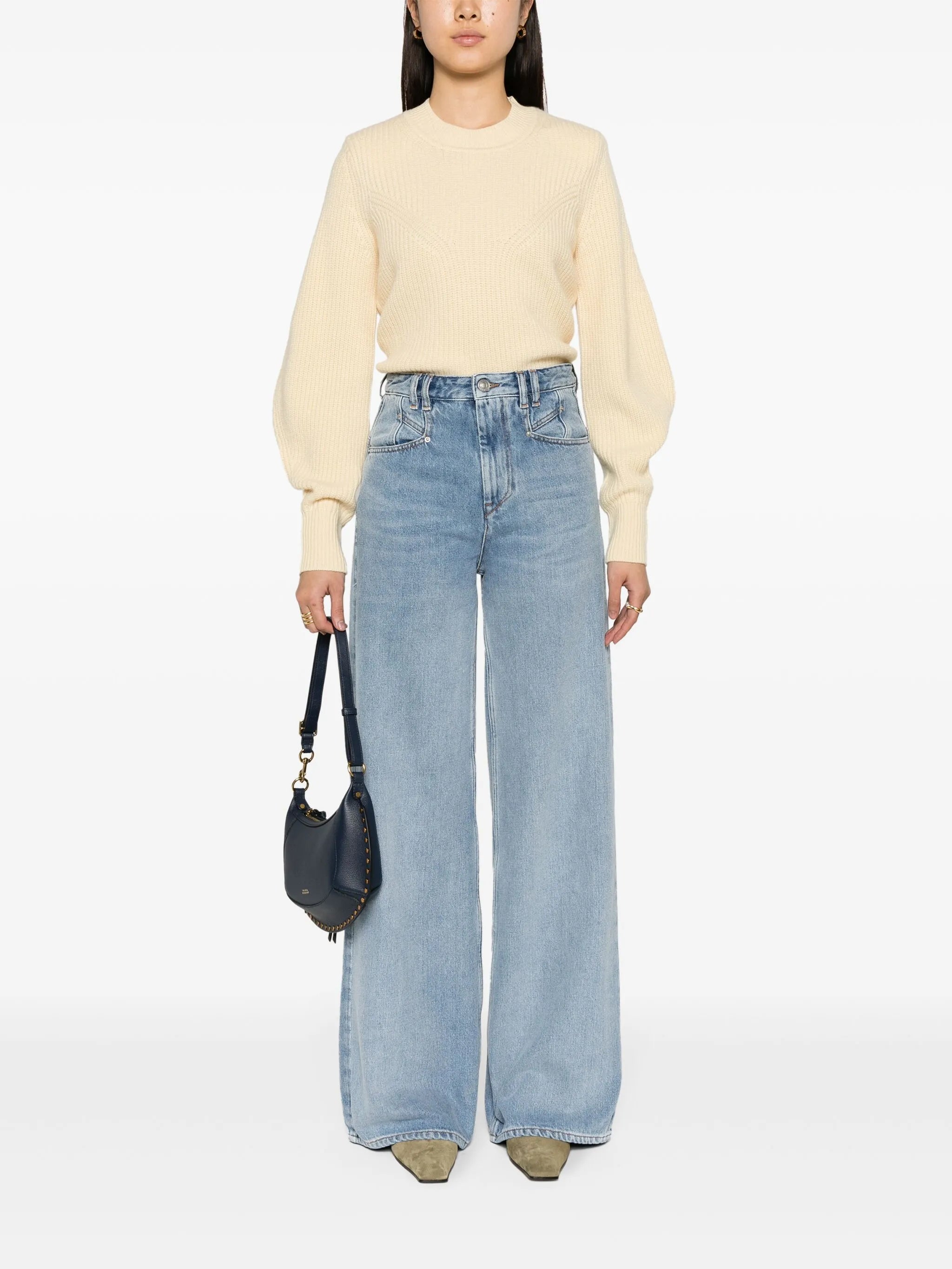 Lemony wide-leg jeans