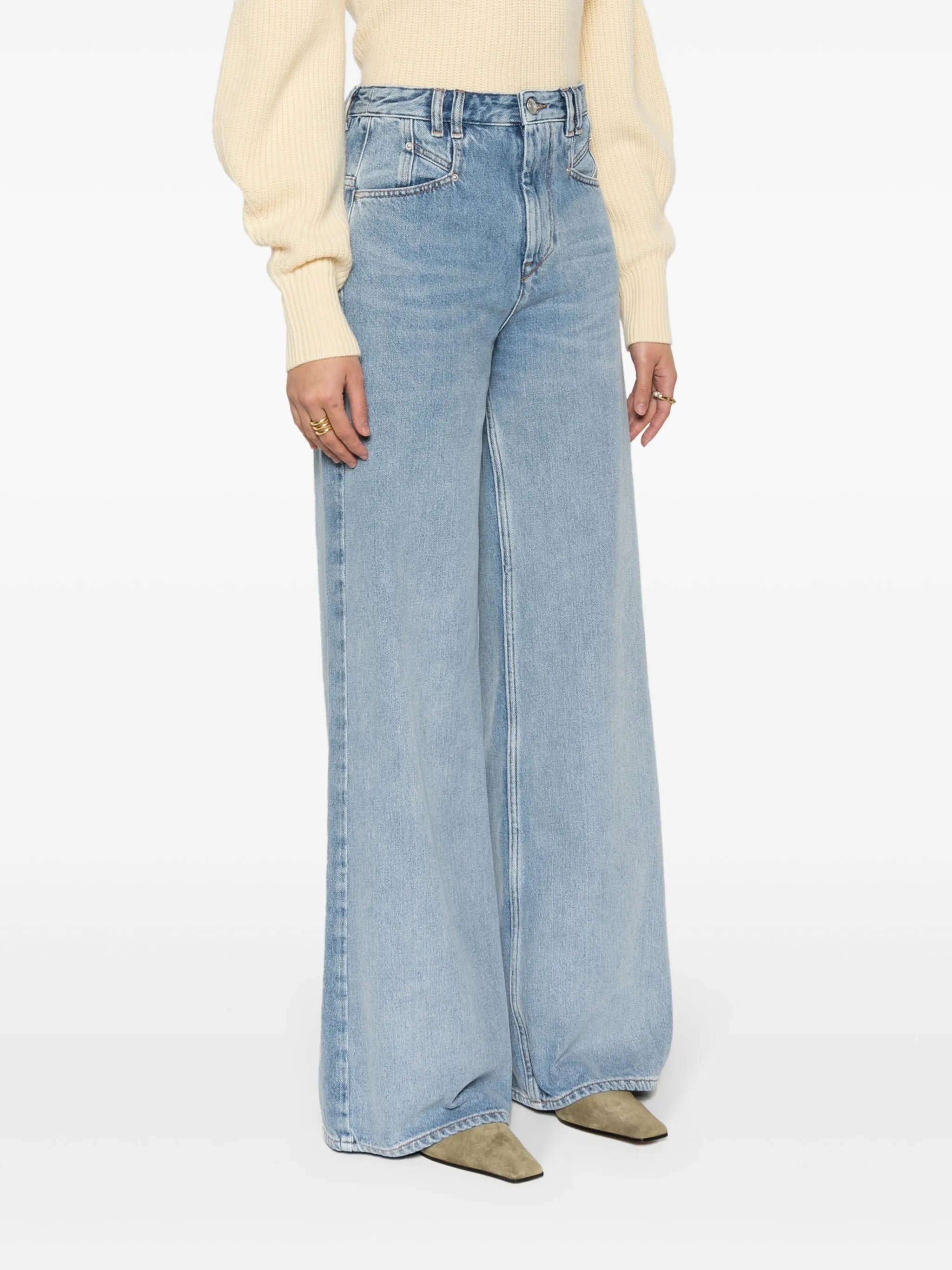 Lemony wide-leg jeans