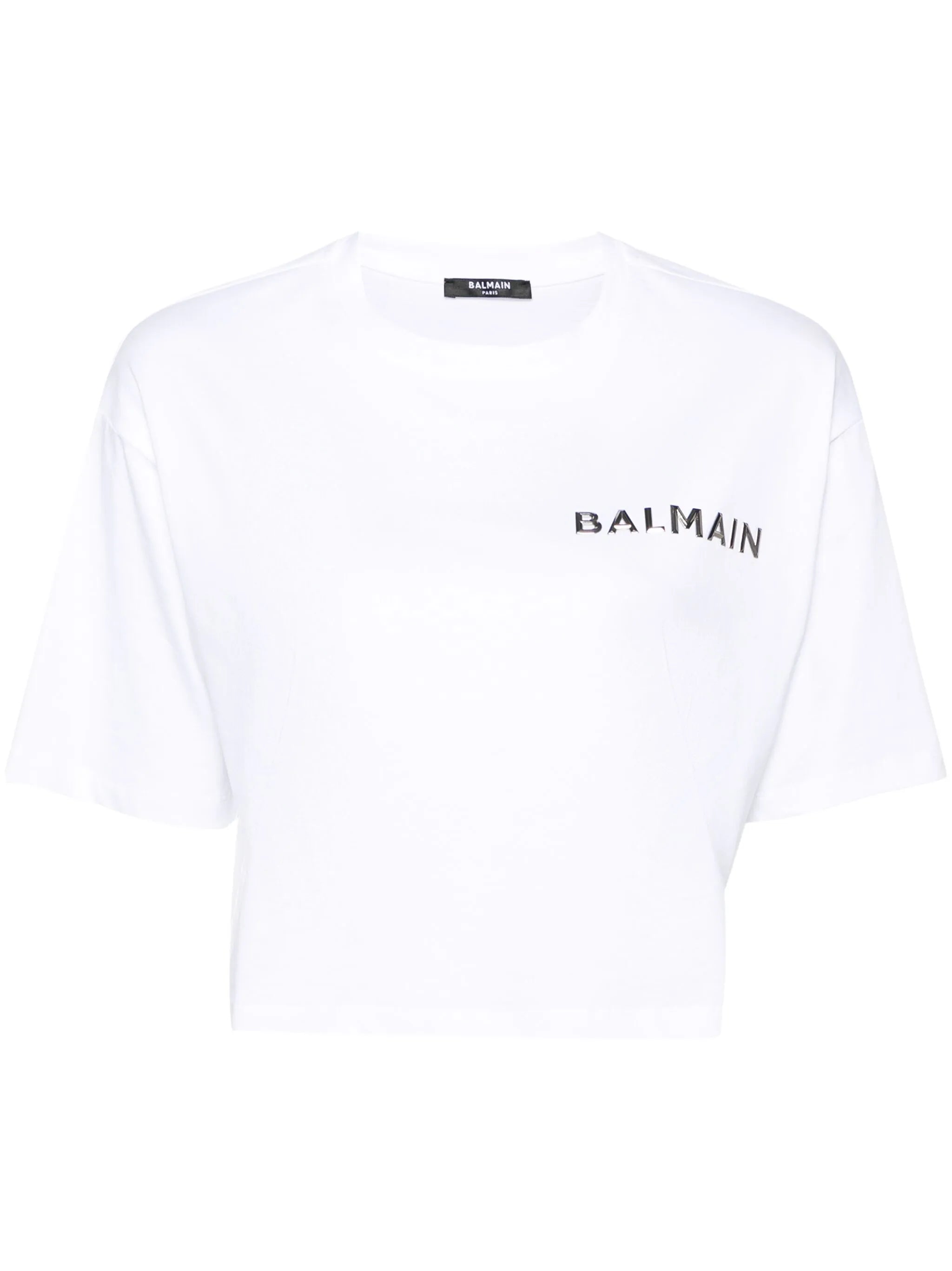 logo-appliqué cropped T-shirt