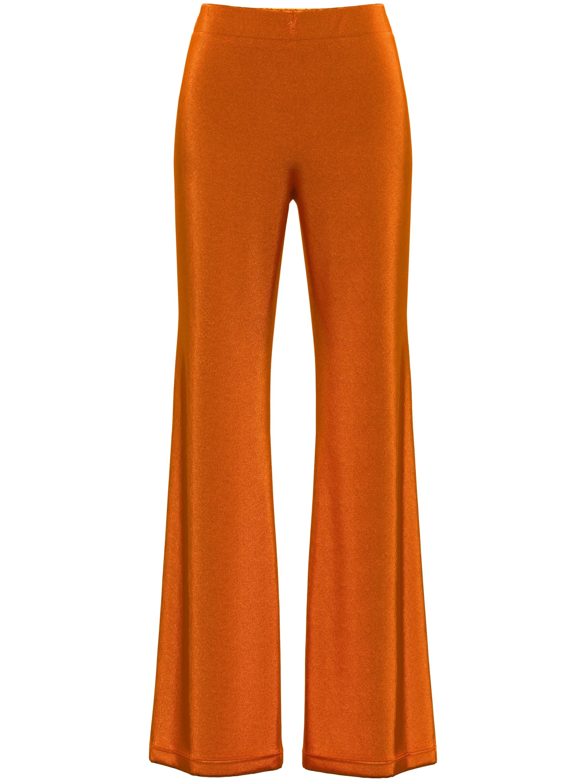 Easy laminated wide-leg trousers