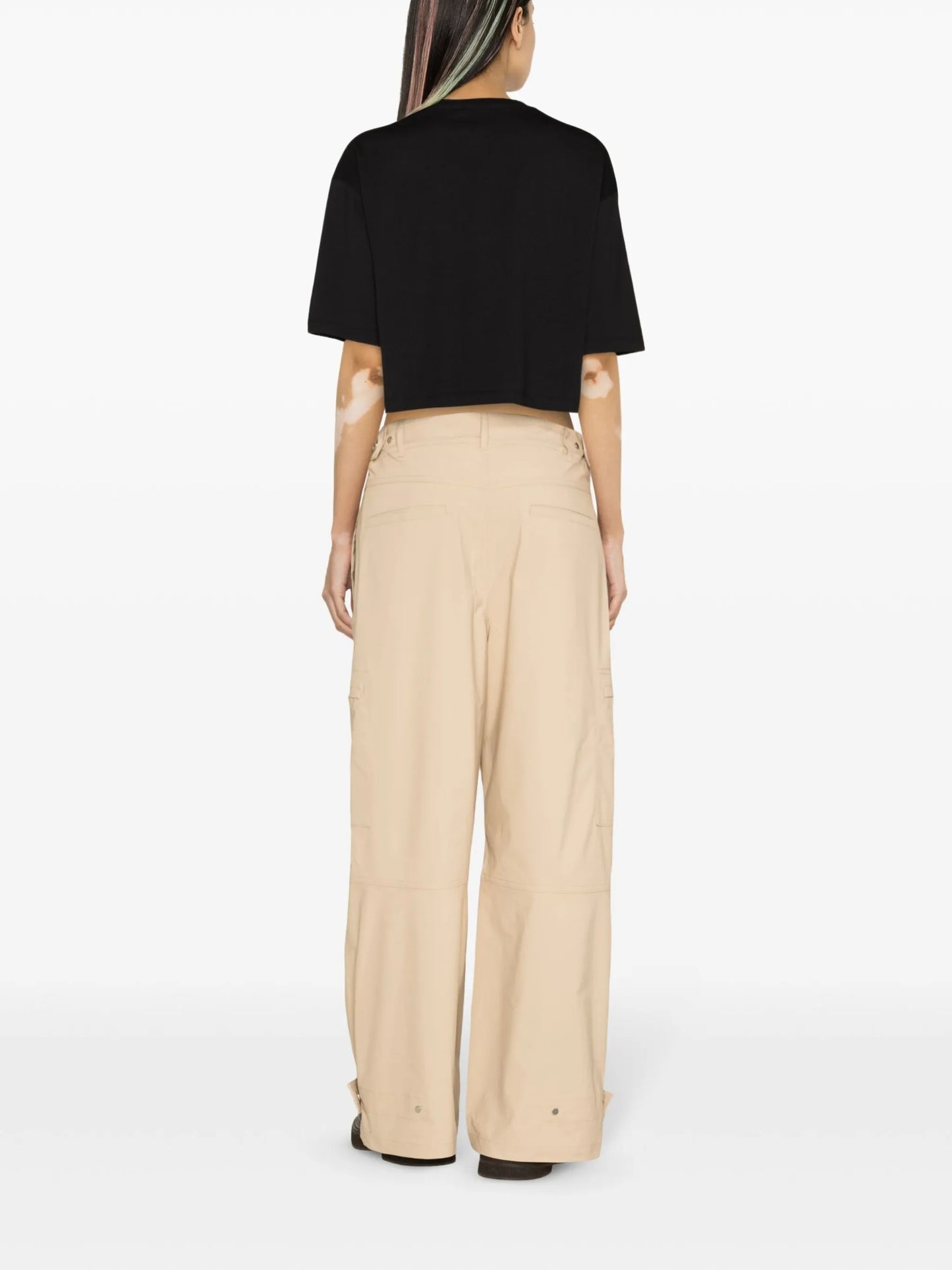 logo-appliqué cropped T-shirt