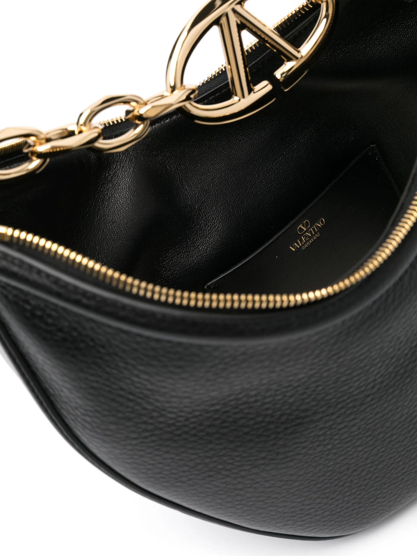 VLogo leather shoulder bag