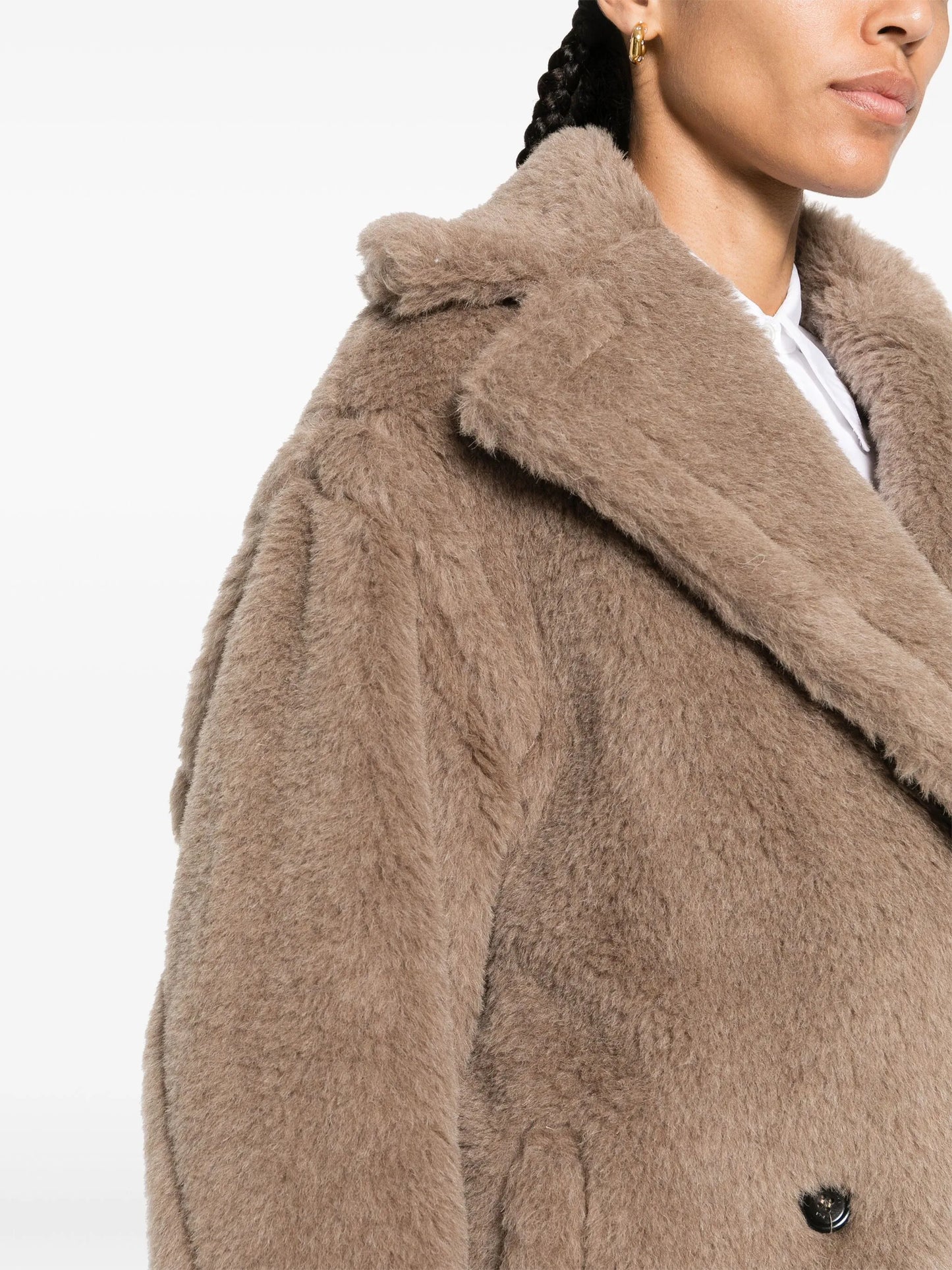 Espero faux-fur double-breasted coat