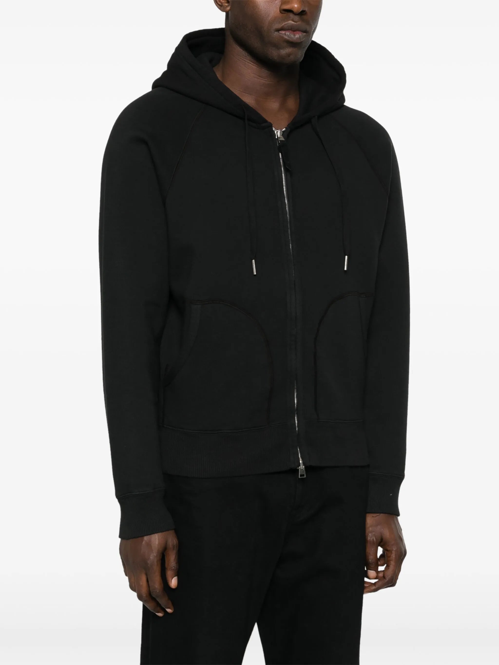 zip-up cotton hoodie