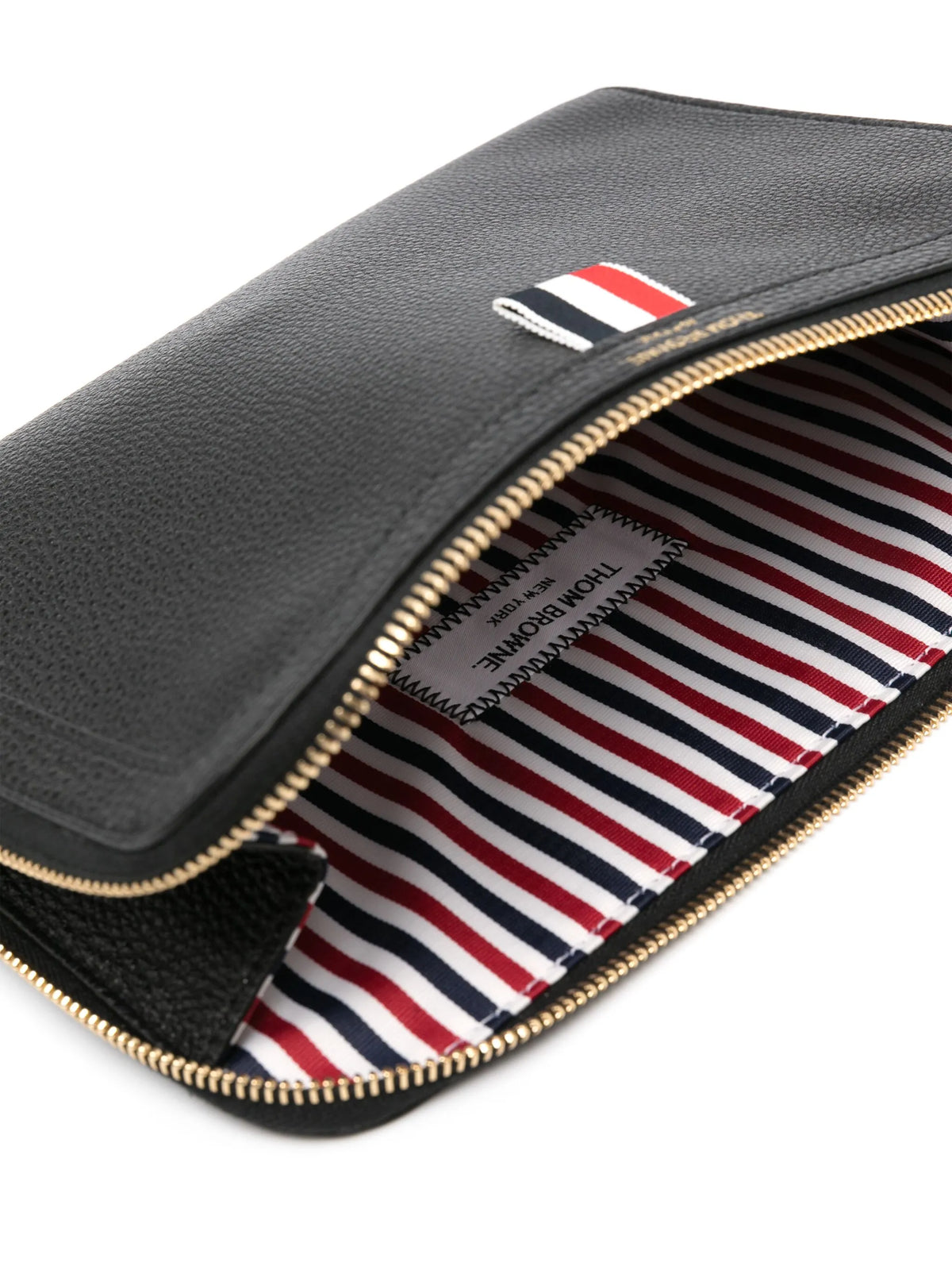mini pebbled leather Gusset Folio