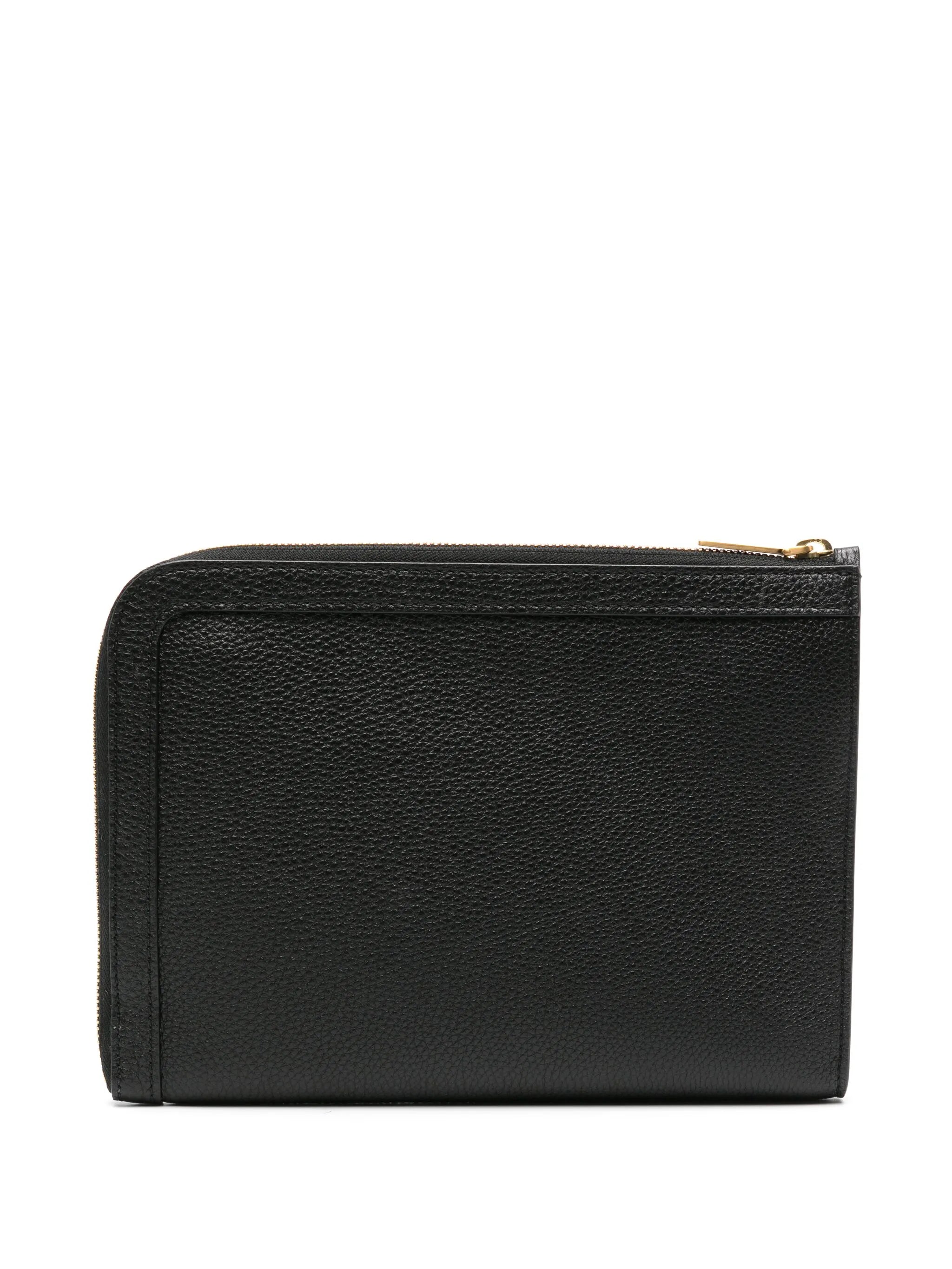 mini pebbled leather Gusset Folio