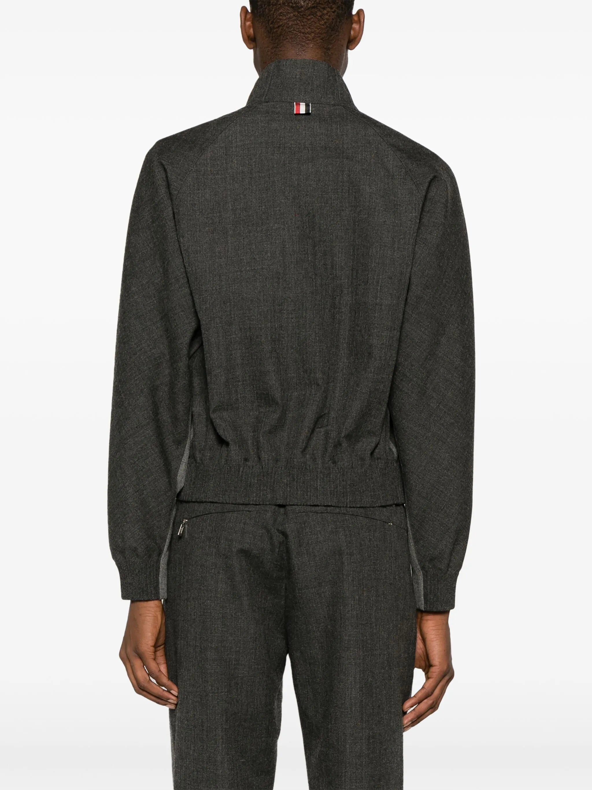 virgin wool panelled jacket